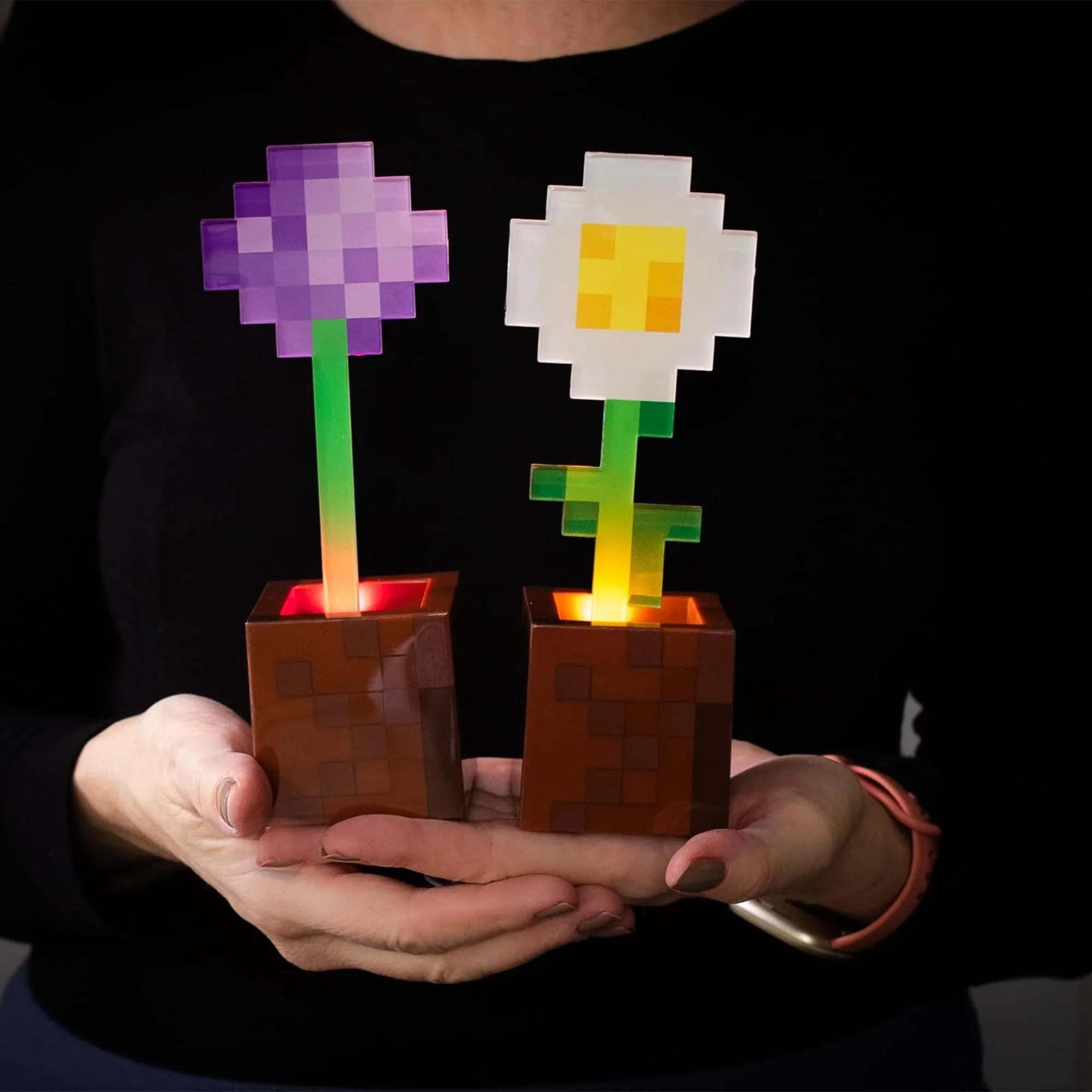 Minecraft 2-Piece Flower Pot Mood Light Bundle - Image 4