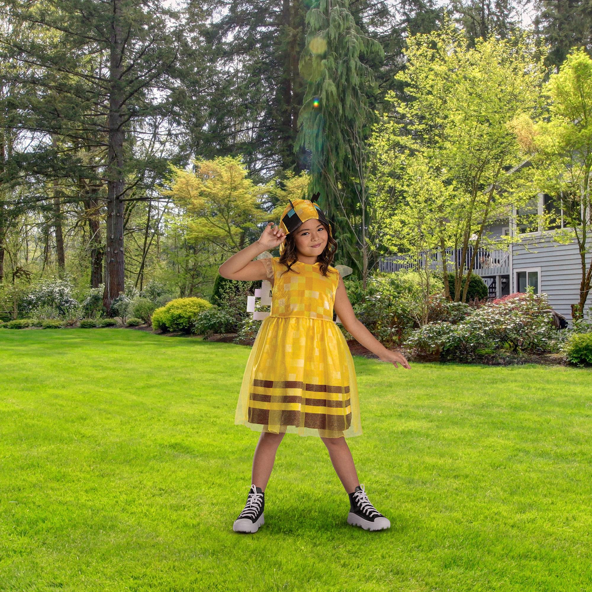 Minecraft Bee Girl Hooded Child Costume Dress - Image 22