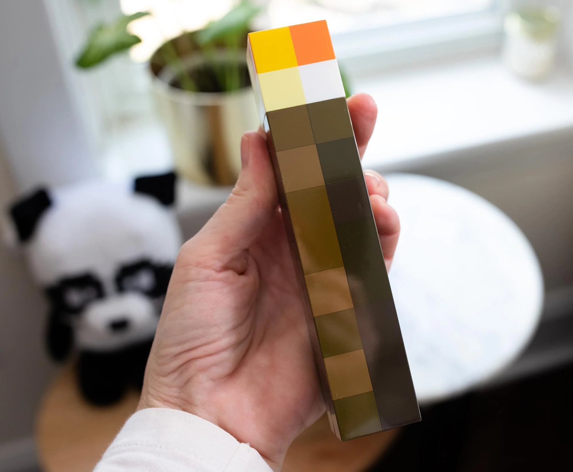 Minecraft Brown Stone Torch Plug-In Nightlight with Auto Dusk to Dawn Sensor - Image 4