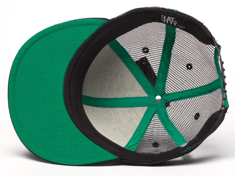 Minecraft Creeper Face Premium Snap Back Hat Green/Black - Image 2