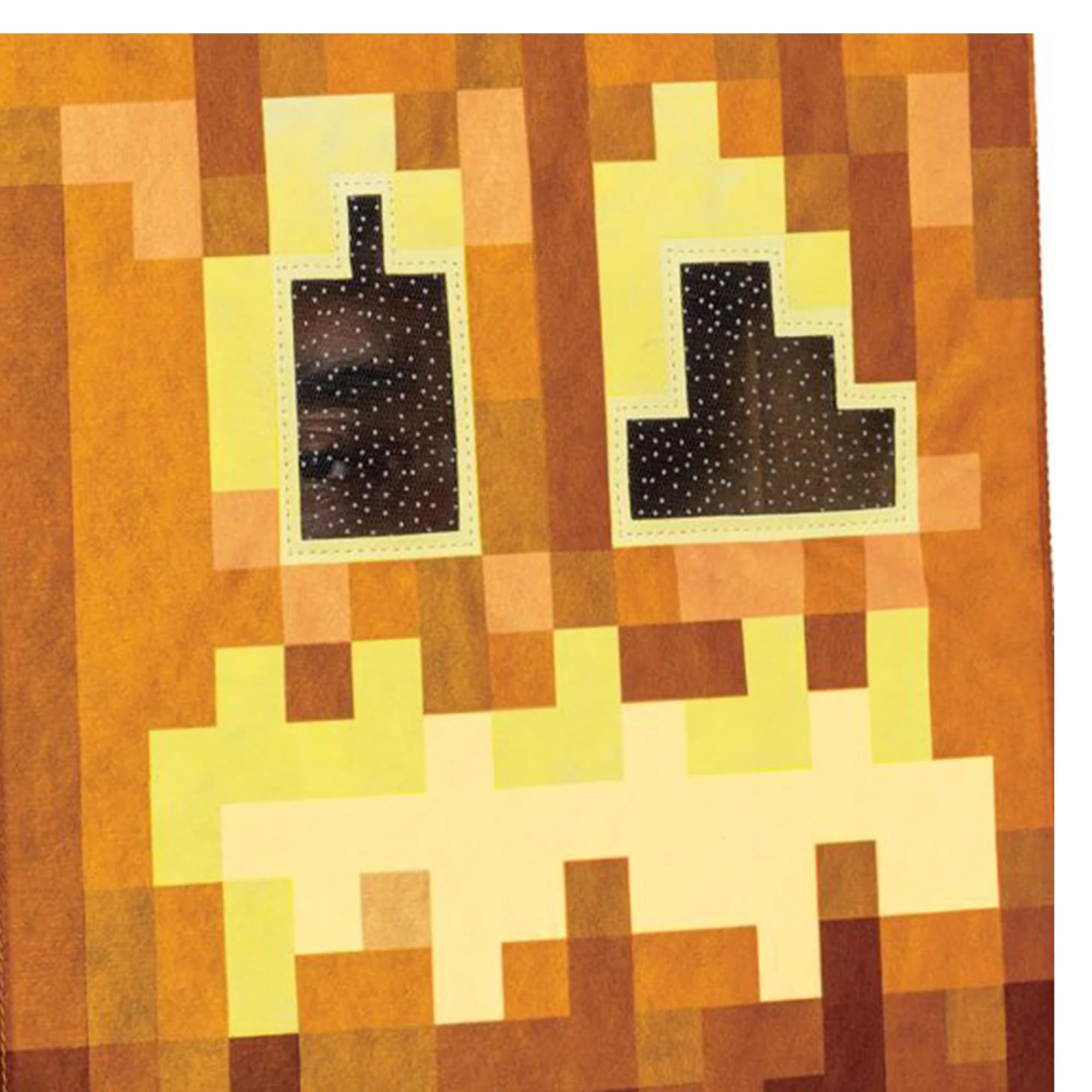 Minecraft Jack 'O Lantern Block Head Glow In The Dark Costume Mask - Image 3