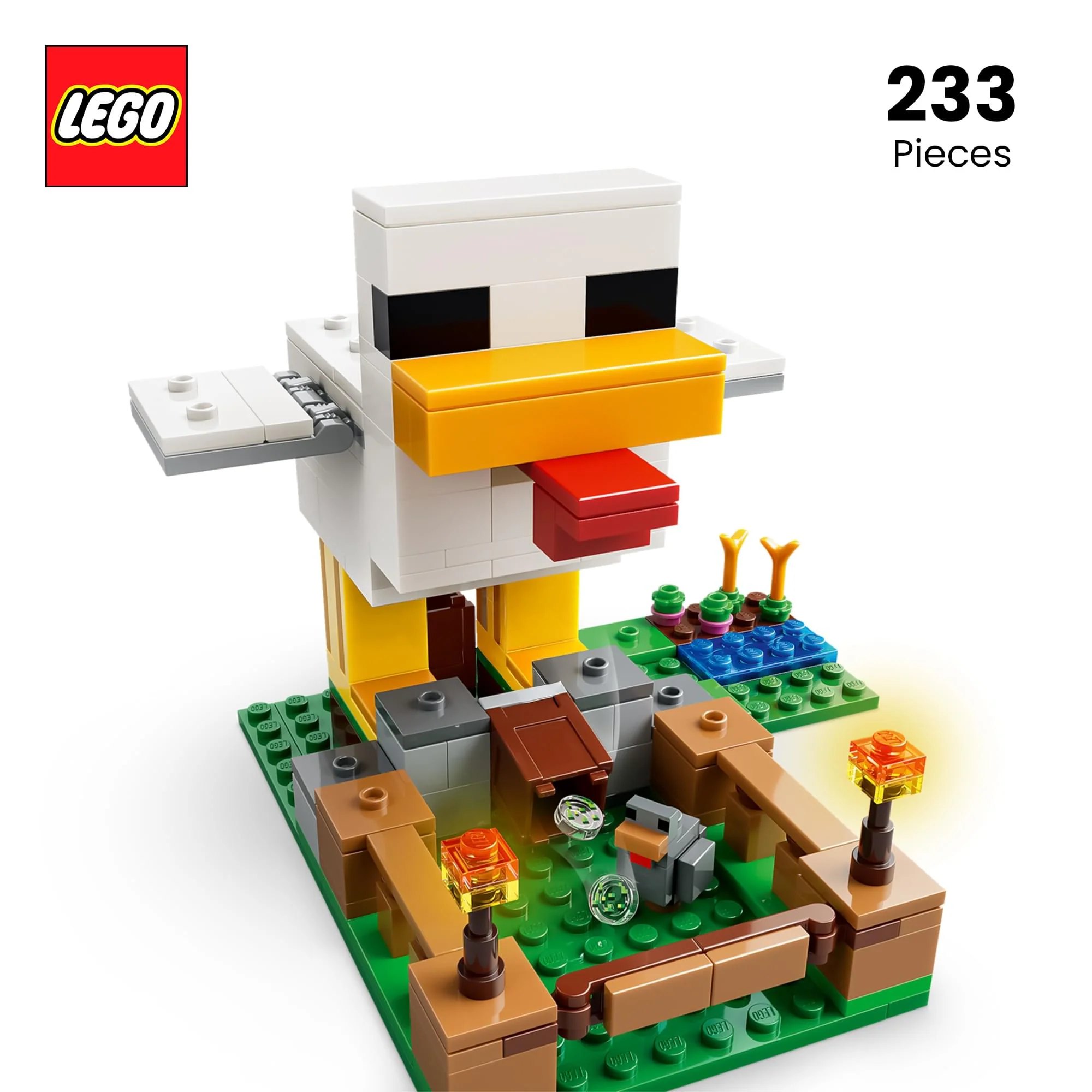 Minecraft LEGO 21585 Chicken Farm 233-Piece Building Set - Image 2