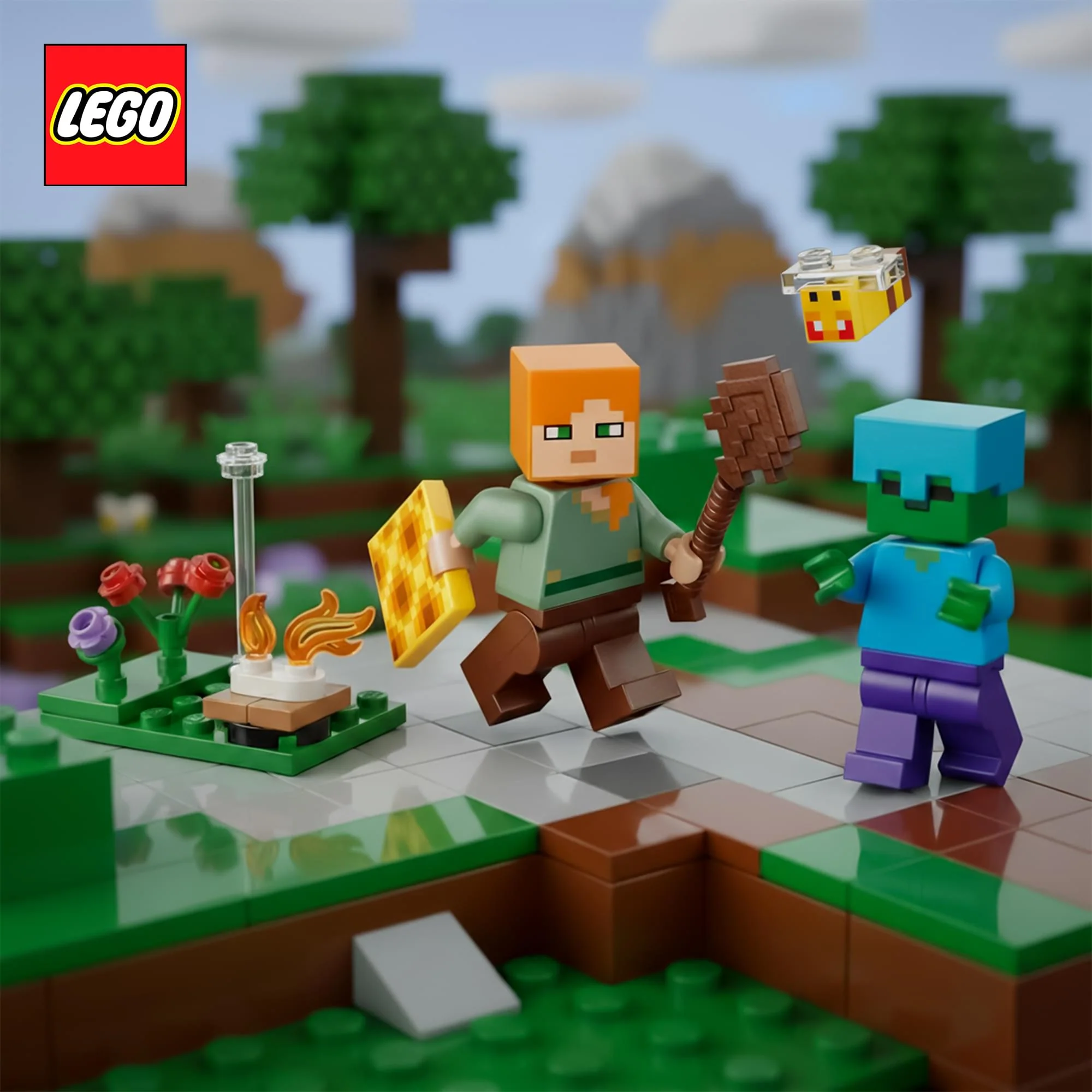 Minecraft LEGO 30732 Alex's Campfire Conflict Building Set - Image 7