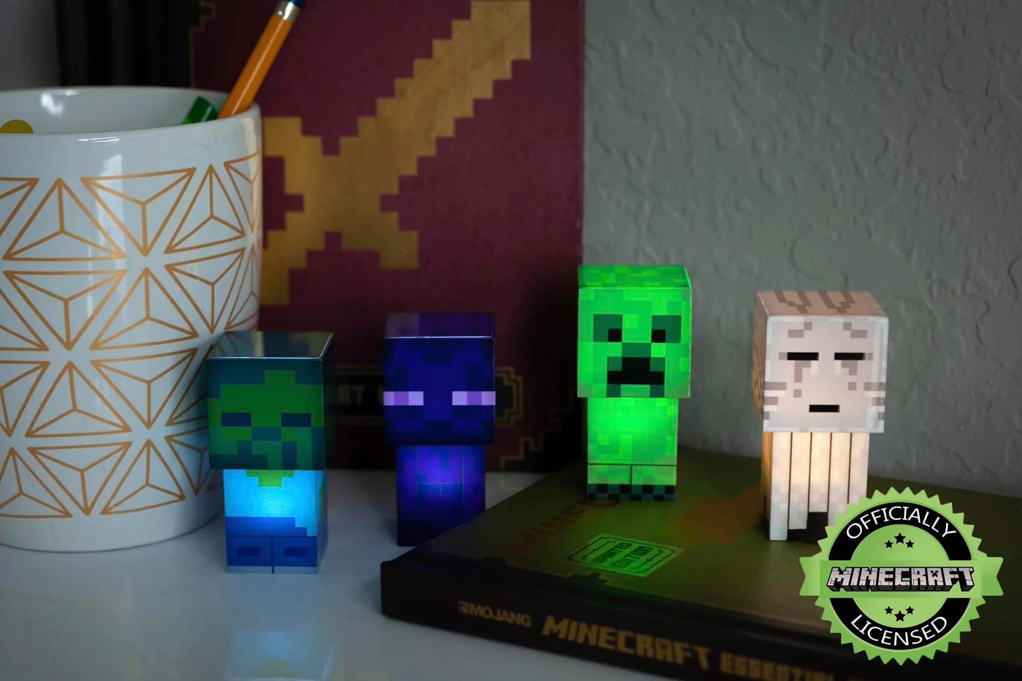 Minecraft Mini Mob 4-Piece Figure Mood Light Set | Battery Operated - Image 6