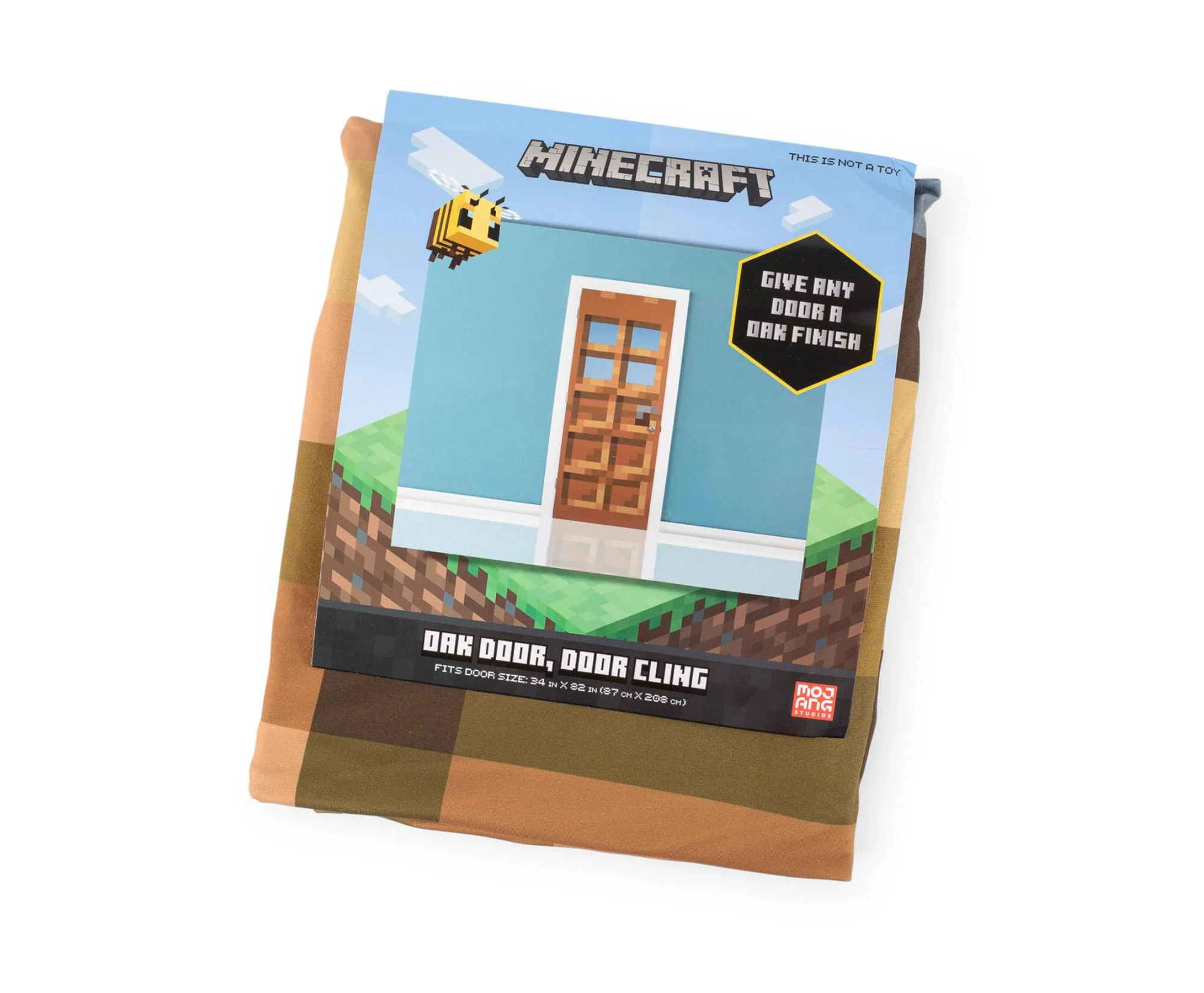Minecraft Oakdoor Fabric Door Cling | 34 x 82 Inches - Image 2