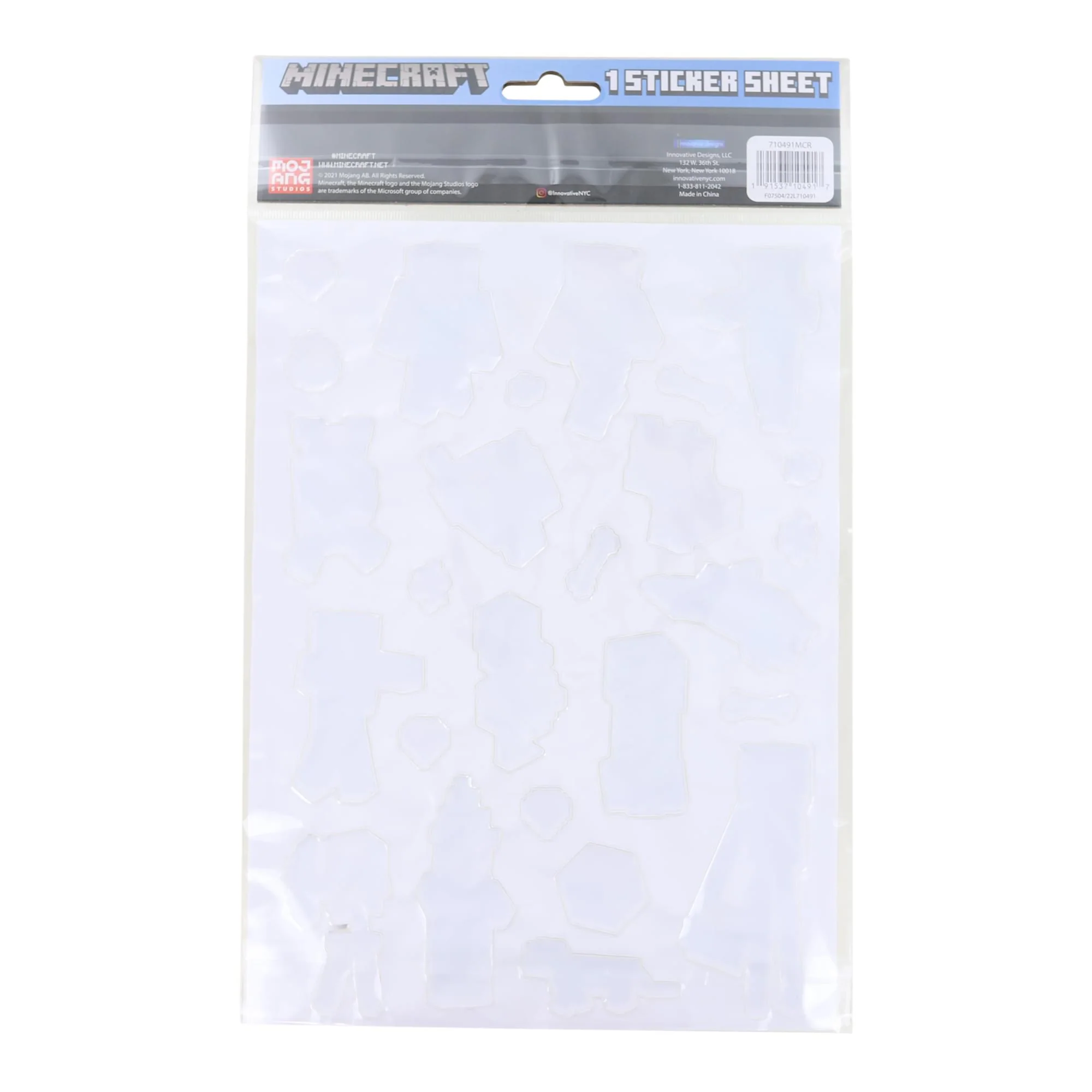 Minecraft Raised 3D Stickers | One Sheet - Image 2