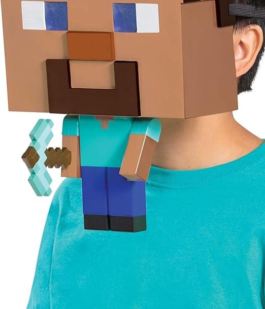 Minecraft Steve Child Costume Mask | One Size - Image 2