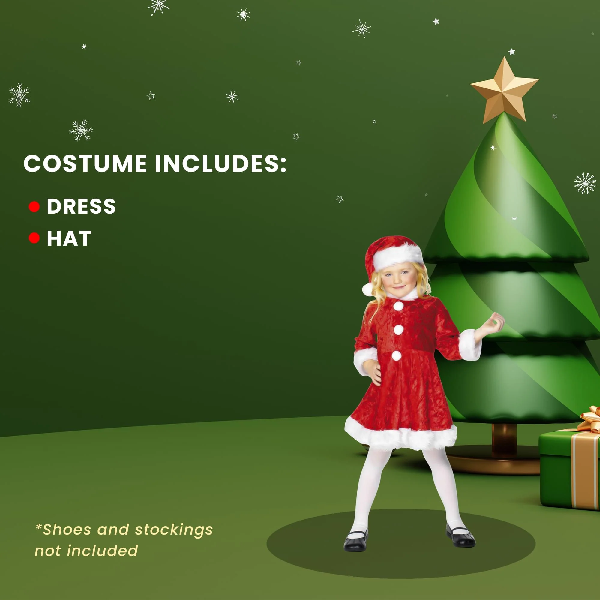 Mini Miss Santa Child Costume - Image 6