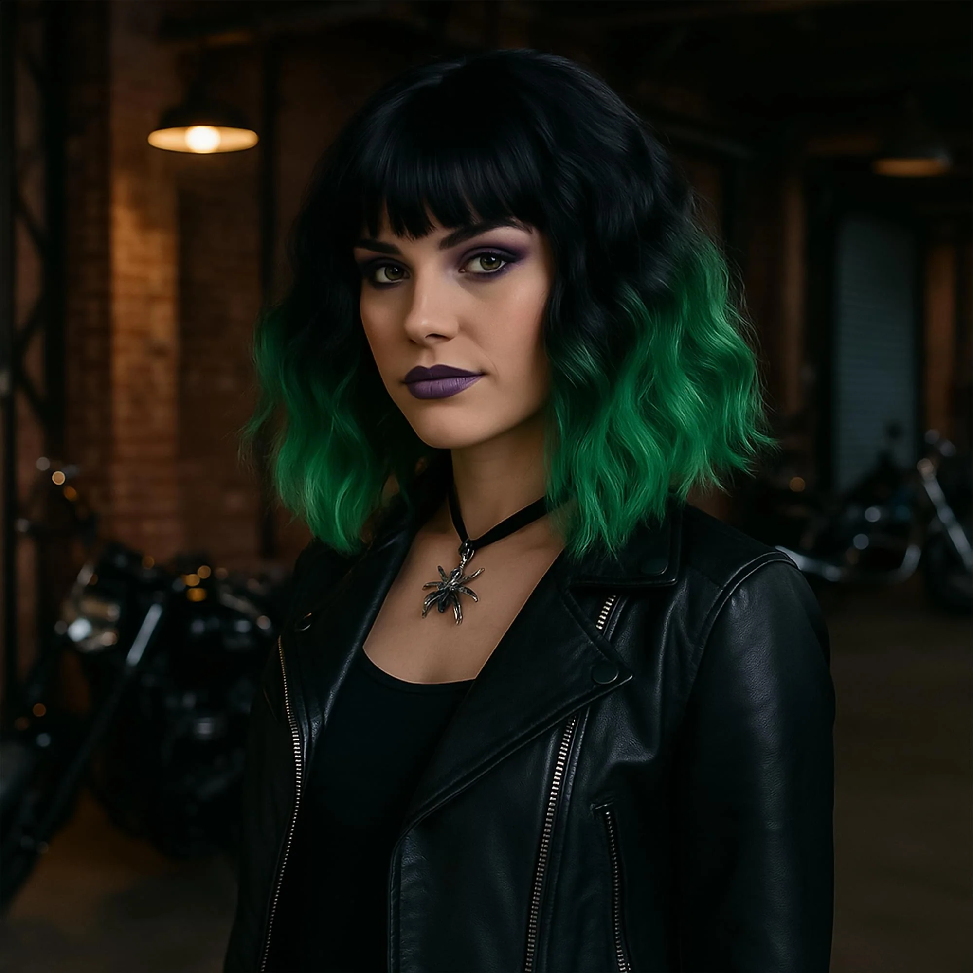 Miss Behaving Wig Green - Image 4
