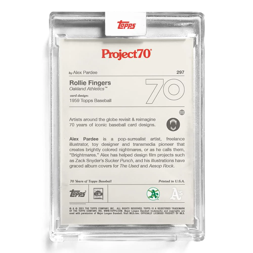 MLB Topps Project70 Card 297 | 1959 Rollie Fingers by Alex Pardee - Image 2
