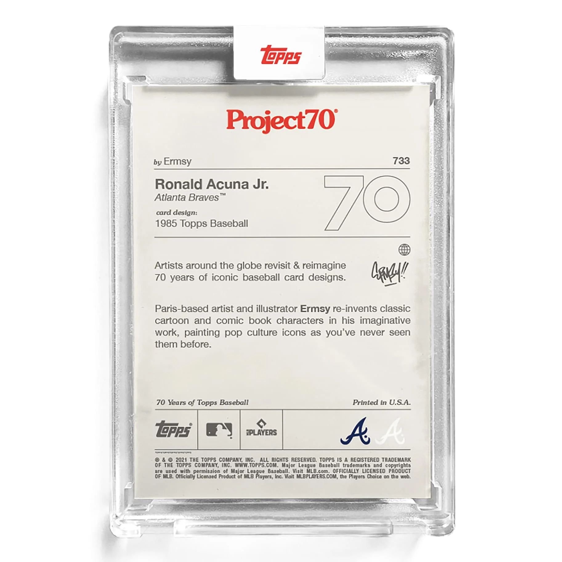 MLB Topps Project70 Card 732 | Ronald Acuna Jr. by Ermsy - Image 2