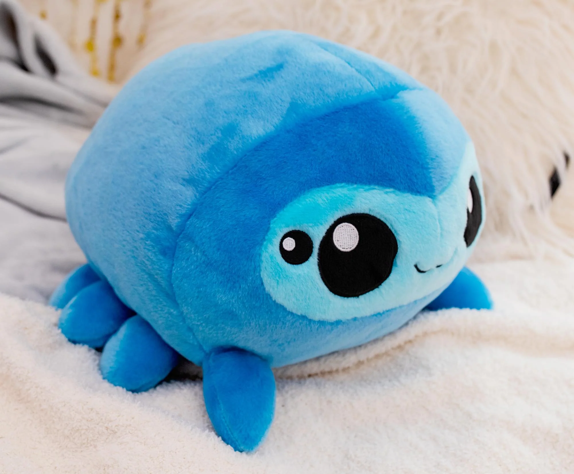 MochiOshis 12-Inch Character Plush Toy Animal Blue Spider | Wahiko Webboshi - Image 4
