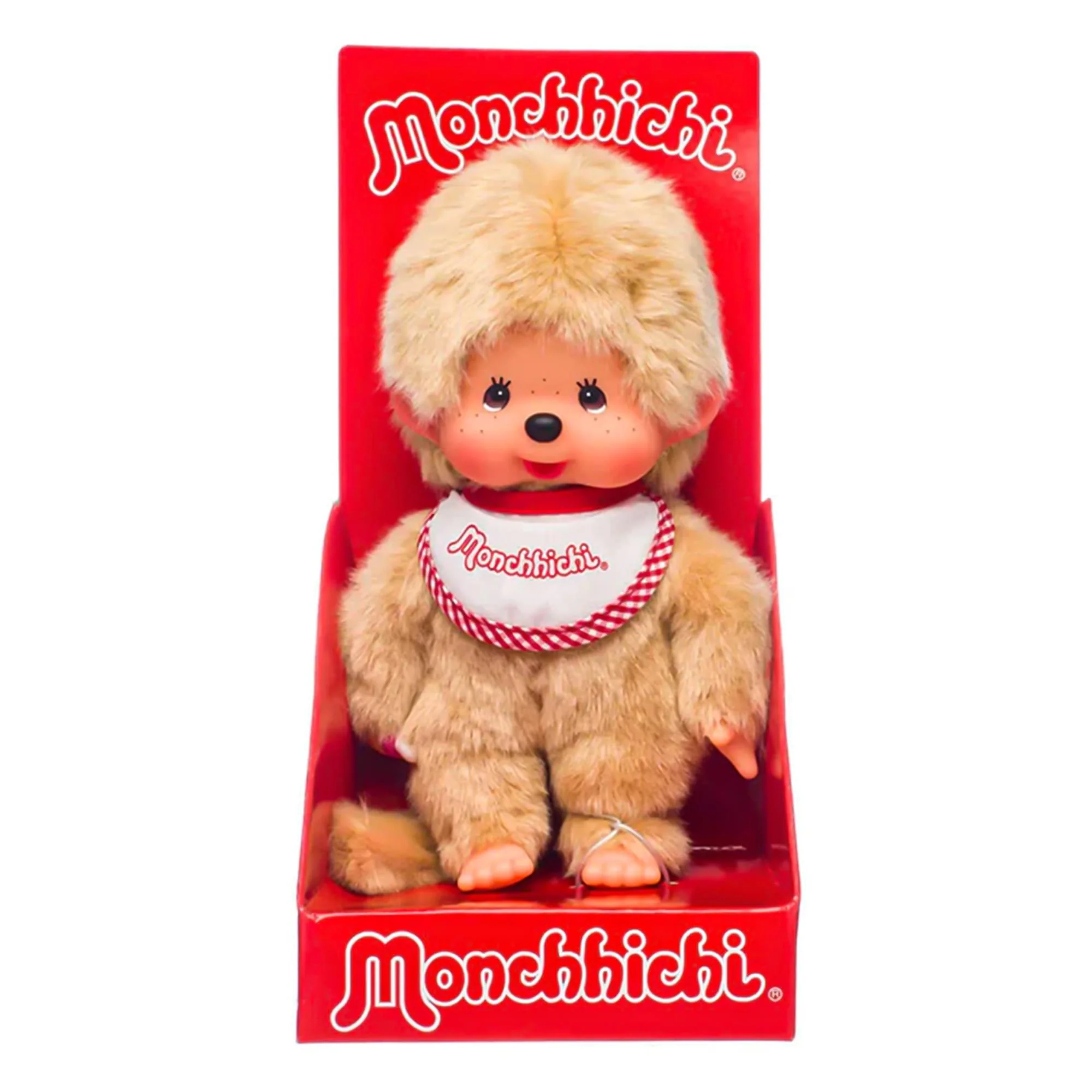 Monchhichi Beige Boy With Bib 8 Inch Plush - Image 2