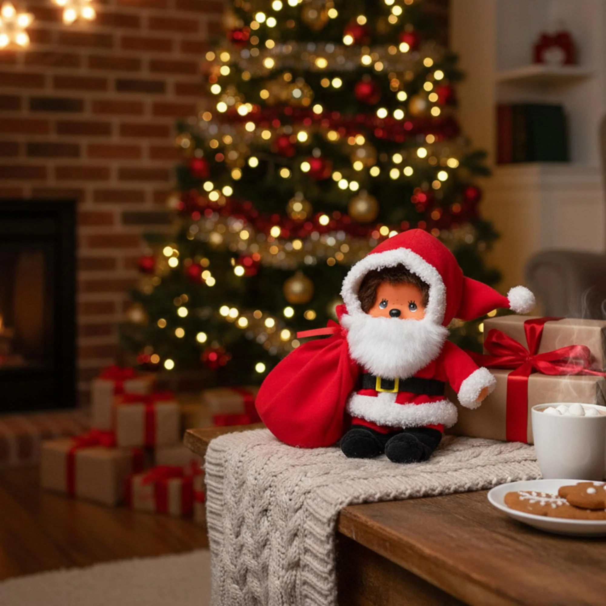 Monchhichi Santa Claus Boy 8 Inch Plush - Image 3