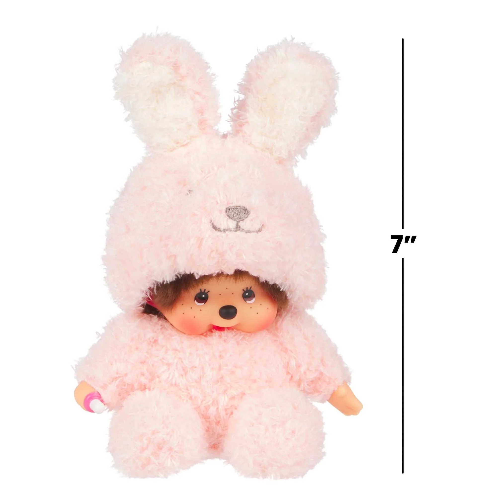 Monchhichi Sitting Fluffy Bunny 7 Inch Plush - Image 8