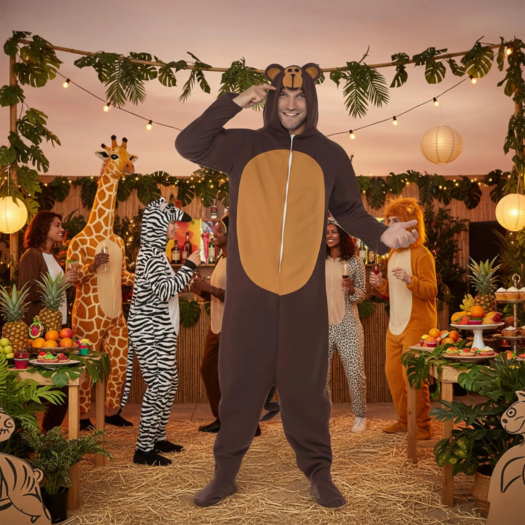 Monkey Onesie Adult Costume - Image 11