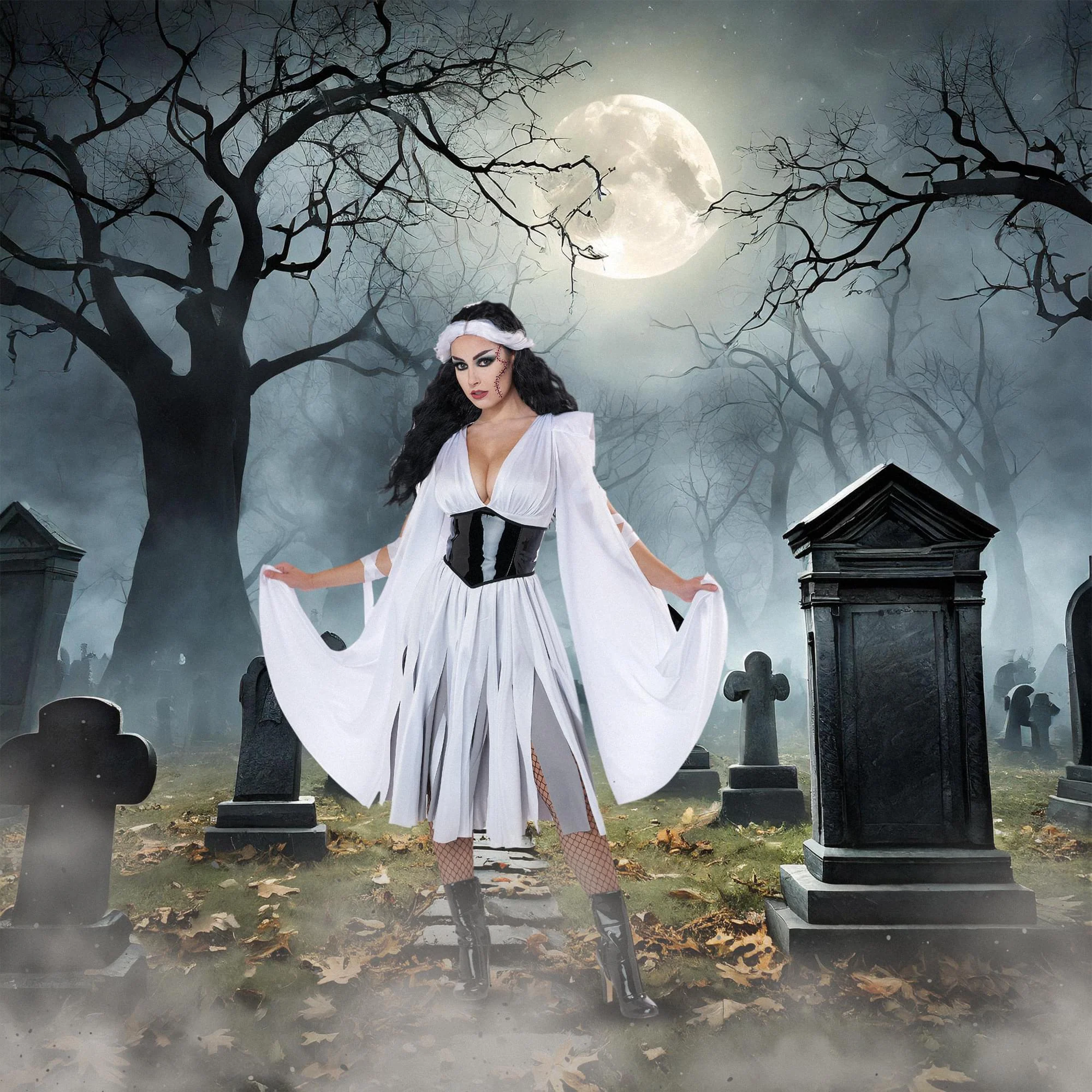 Monstress Bride Costume Adult Costume - Image 2