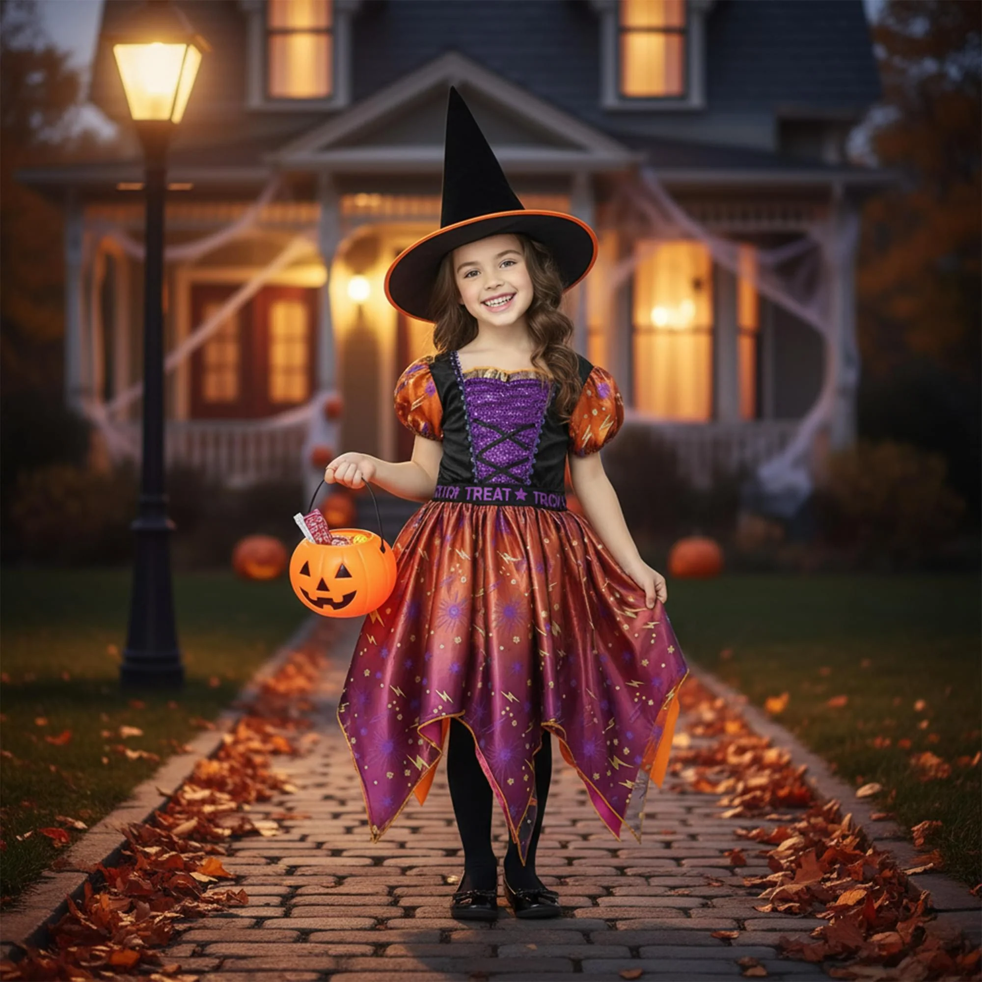 Moon & Stars Witch Child Costume - Image 4