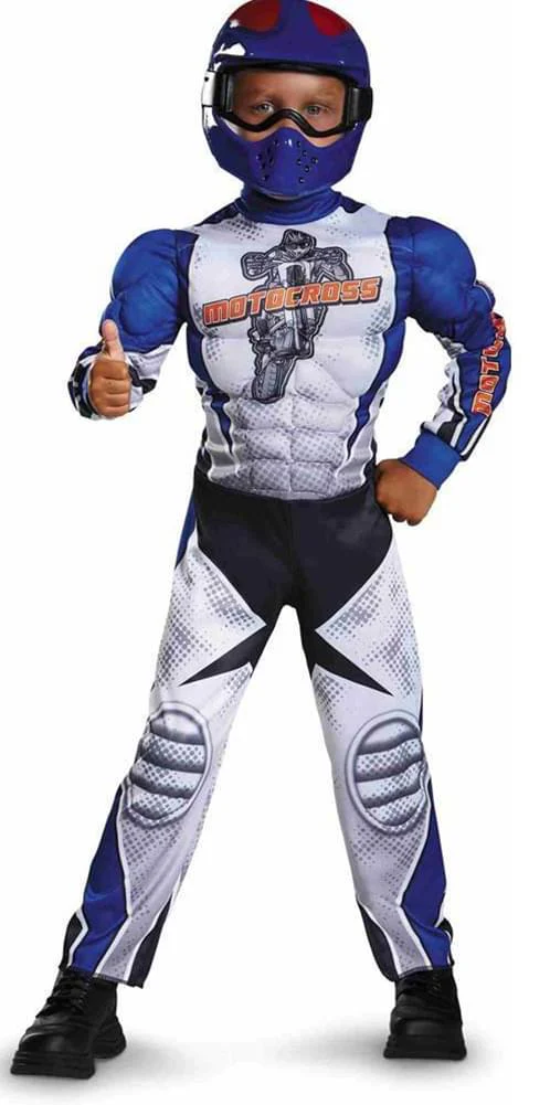 Motorcycle Rider Toddler Costume Muscle Chest