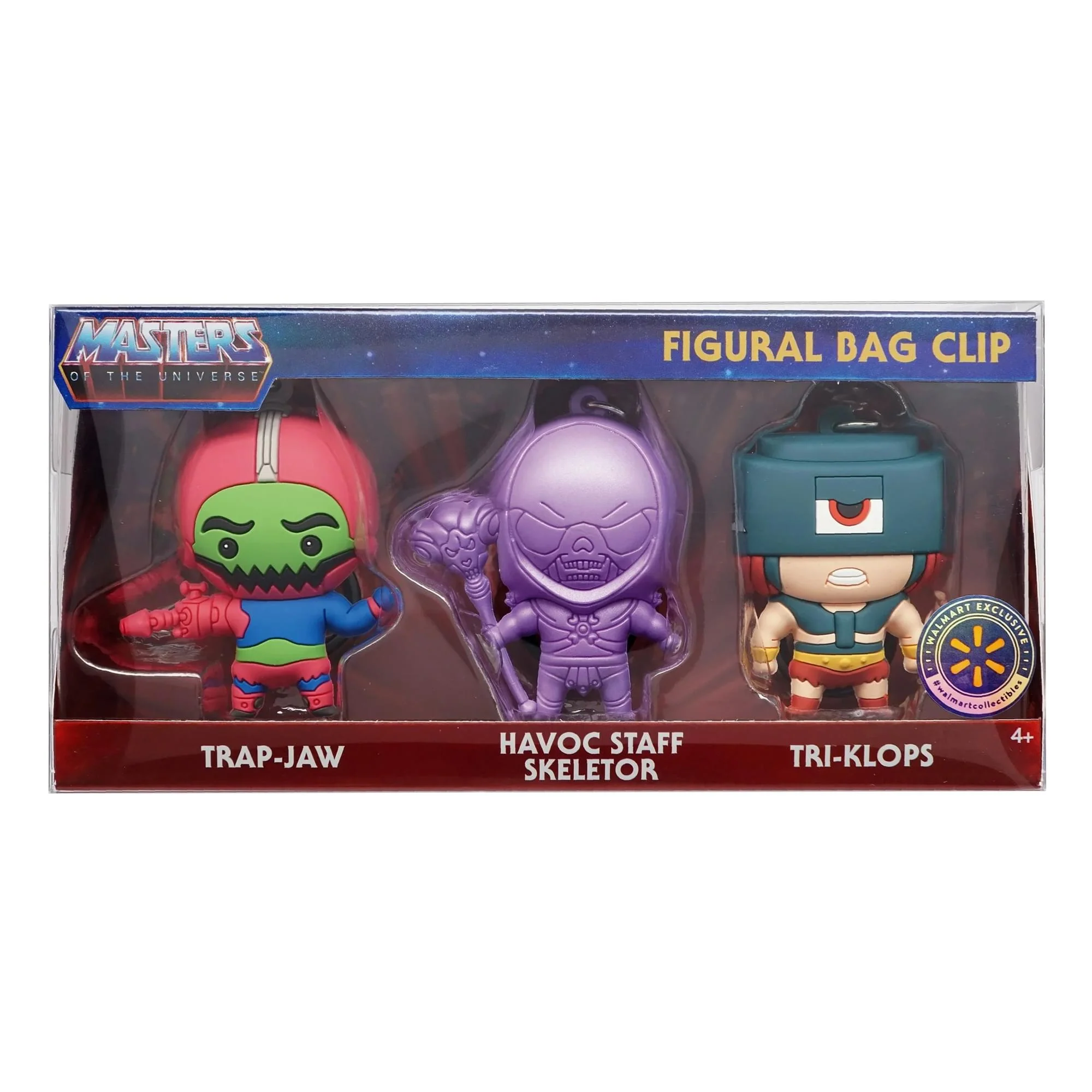 MOTU 3D Foam Figural Bag Clip Set | Trap-Jaw, Skeletor, Tri-Klops - Image 2