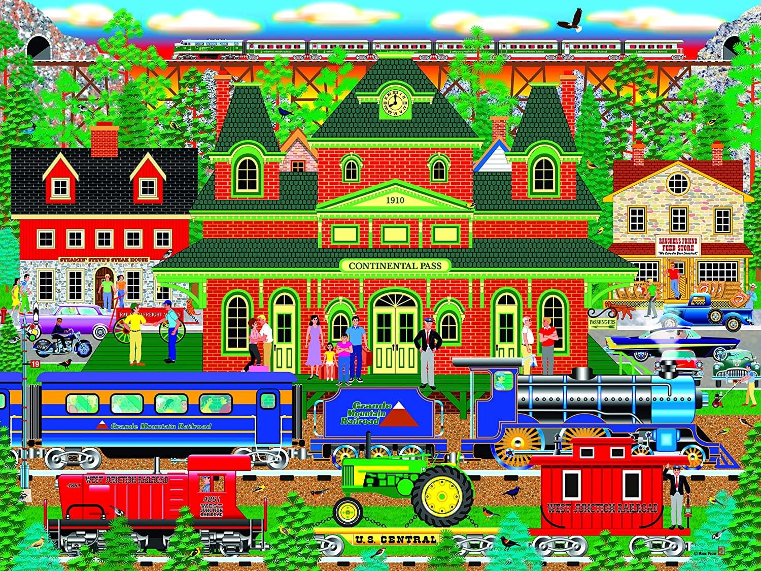 Mountain Rail Holiday 1000 Piece Jigsaw Puzzle