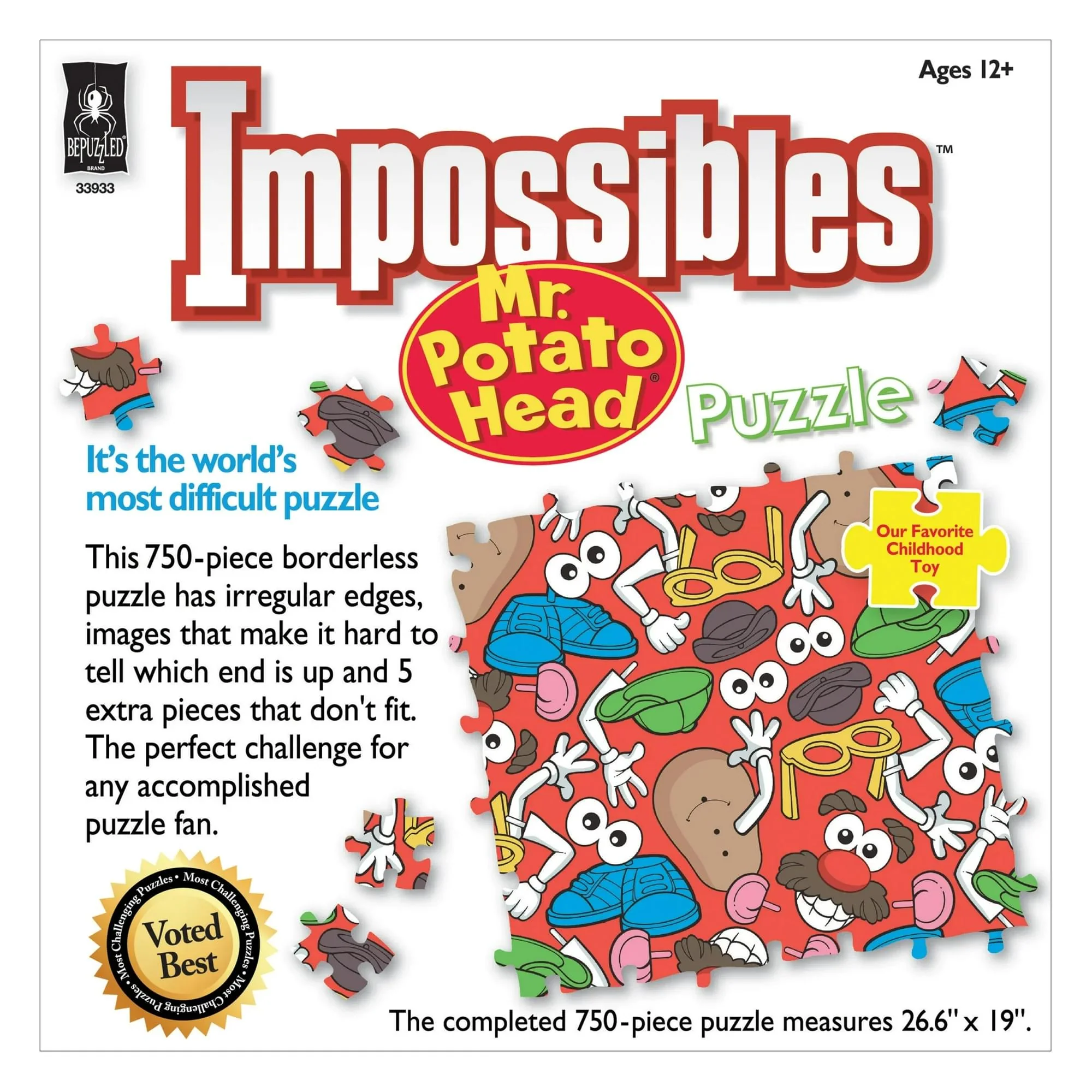 Mr. Potato Head Impossibles 1000 Piece Jigsaw Puzzle | No Edge | 5 Extra Pieces - Image 2