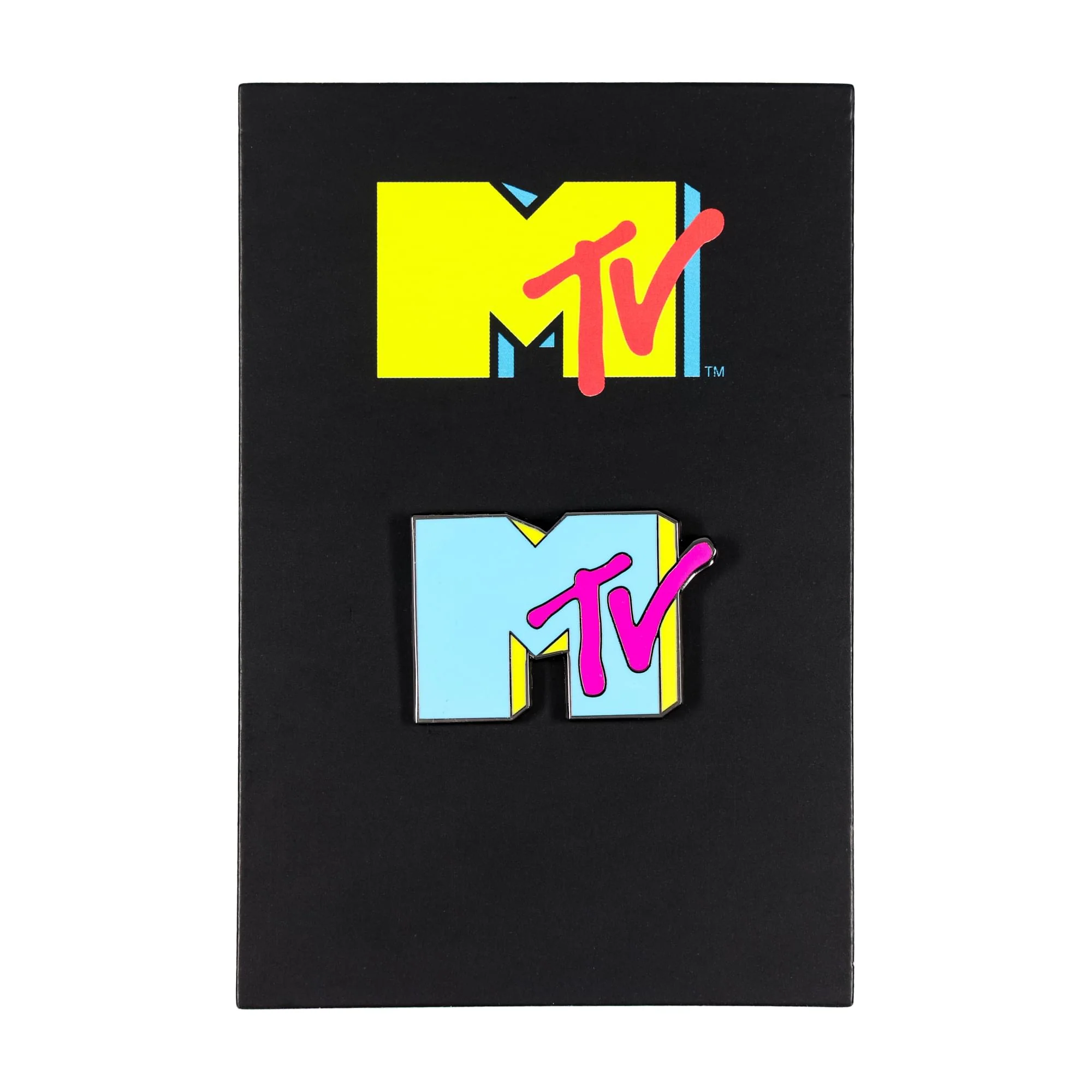 MTV Retro Blue Logo Enamel Pin - Image 2