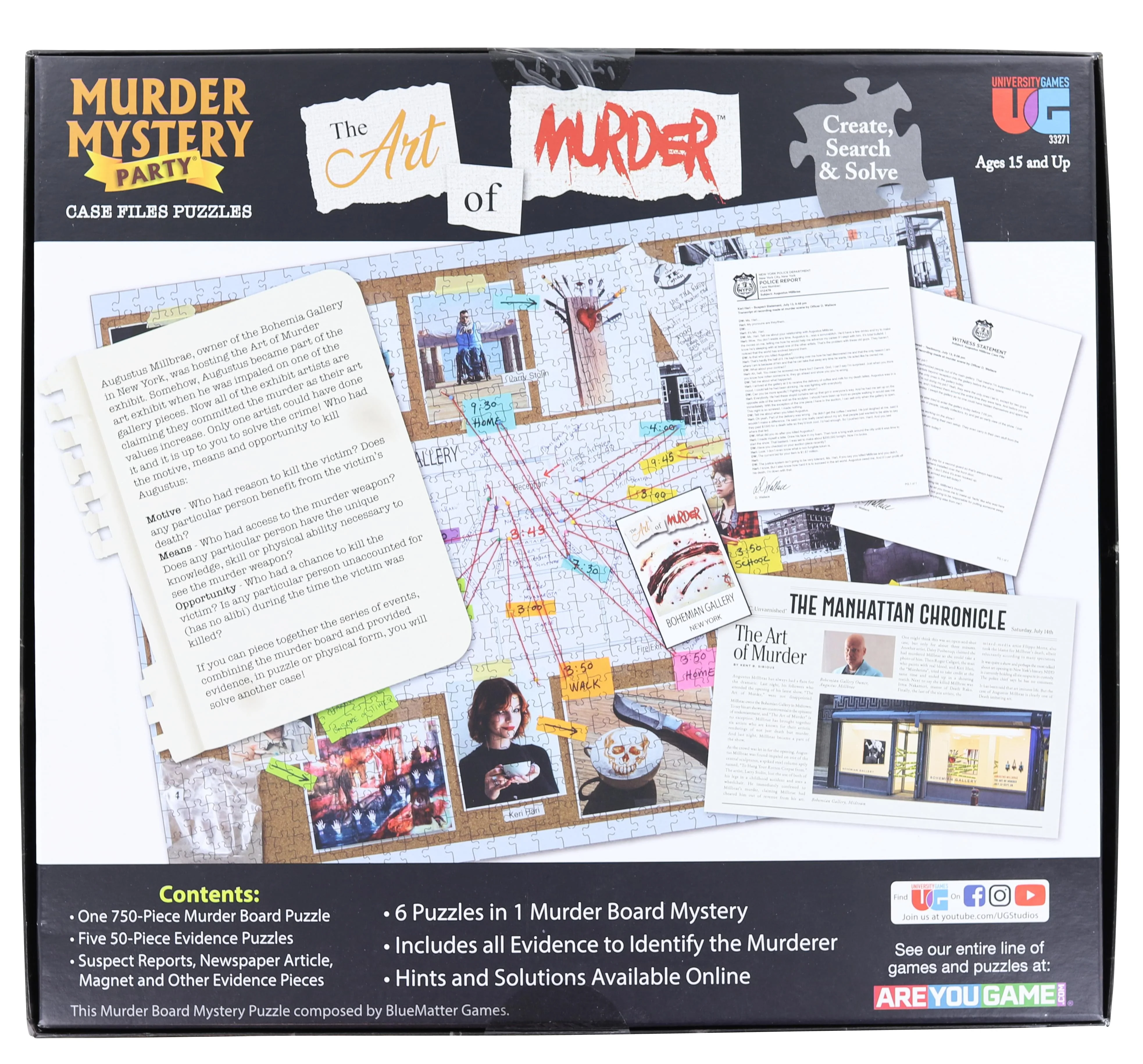 Murder Mystery Party Case File Murder Board Puzzle | The Art of Murder - Image 2