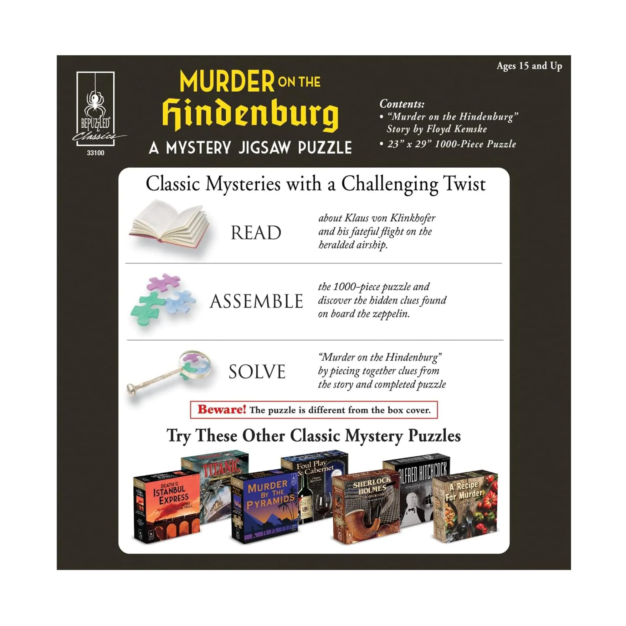 Murder on the Hindenburg 100 Piece Mystery Jigsaw Puzzle - Image 3