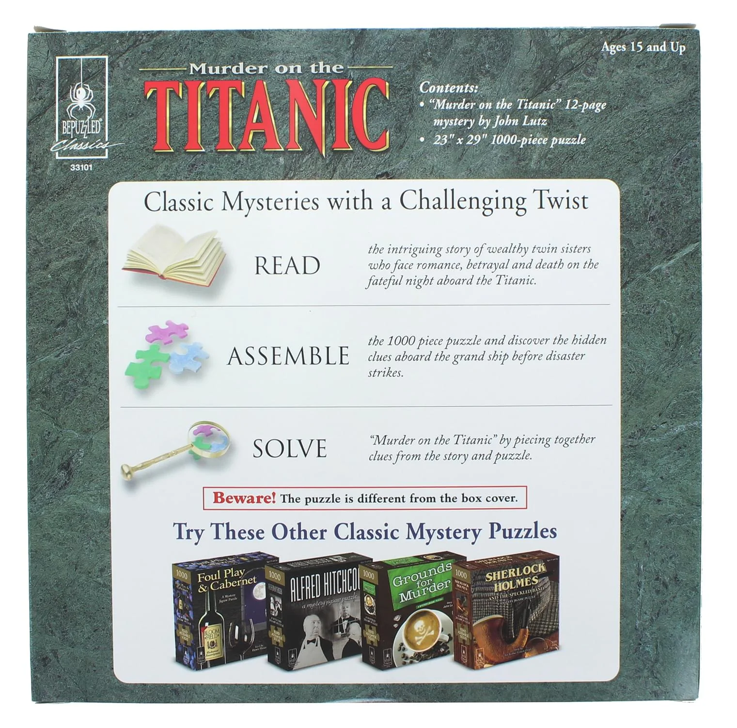 Murder on the Titanic 1000 Piece Classic Mystery Jigsaw Puzzle - Image 3