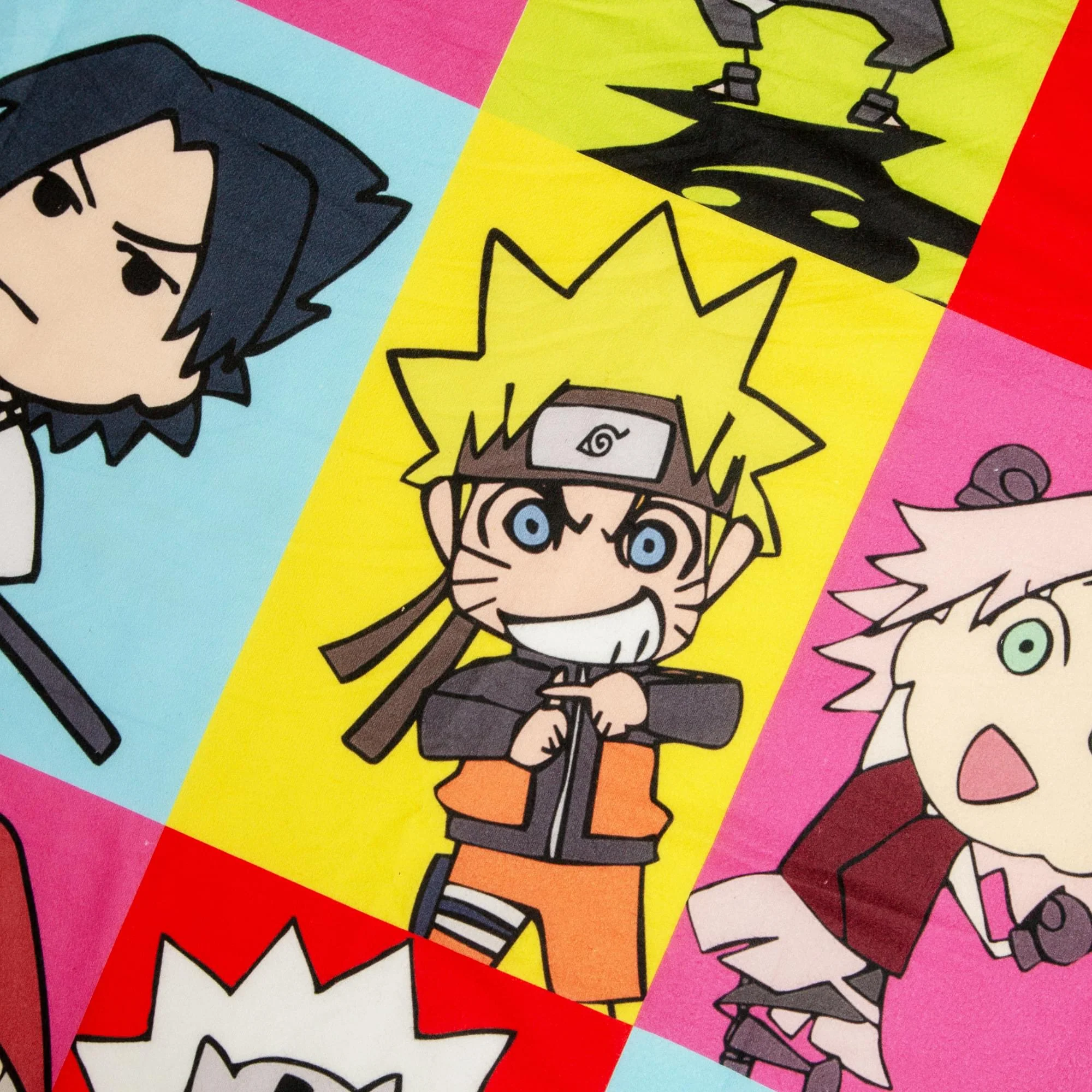Naruto Character Collage Fleece Throw Blanket With Sherpa Backing | 50 x 60 Inch - Image 2
