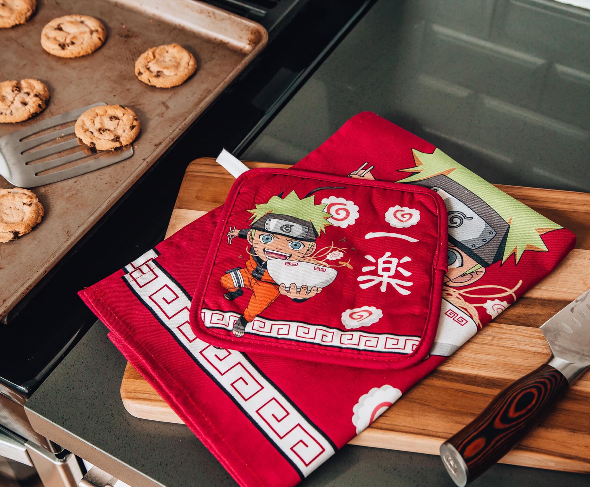 Naruto Chibi Ramen 3-Piece Kitchen Set | Oven Mitt, Dish Towel, Pot Holder - Image 8