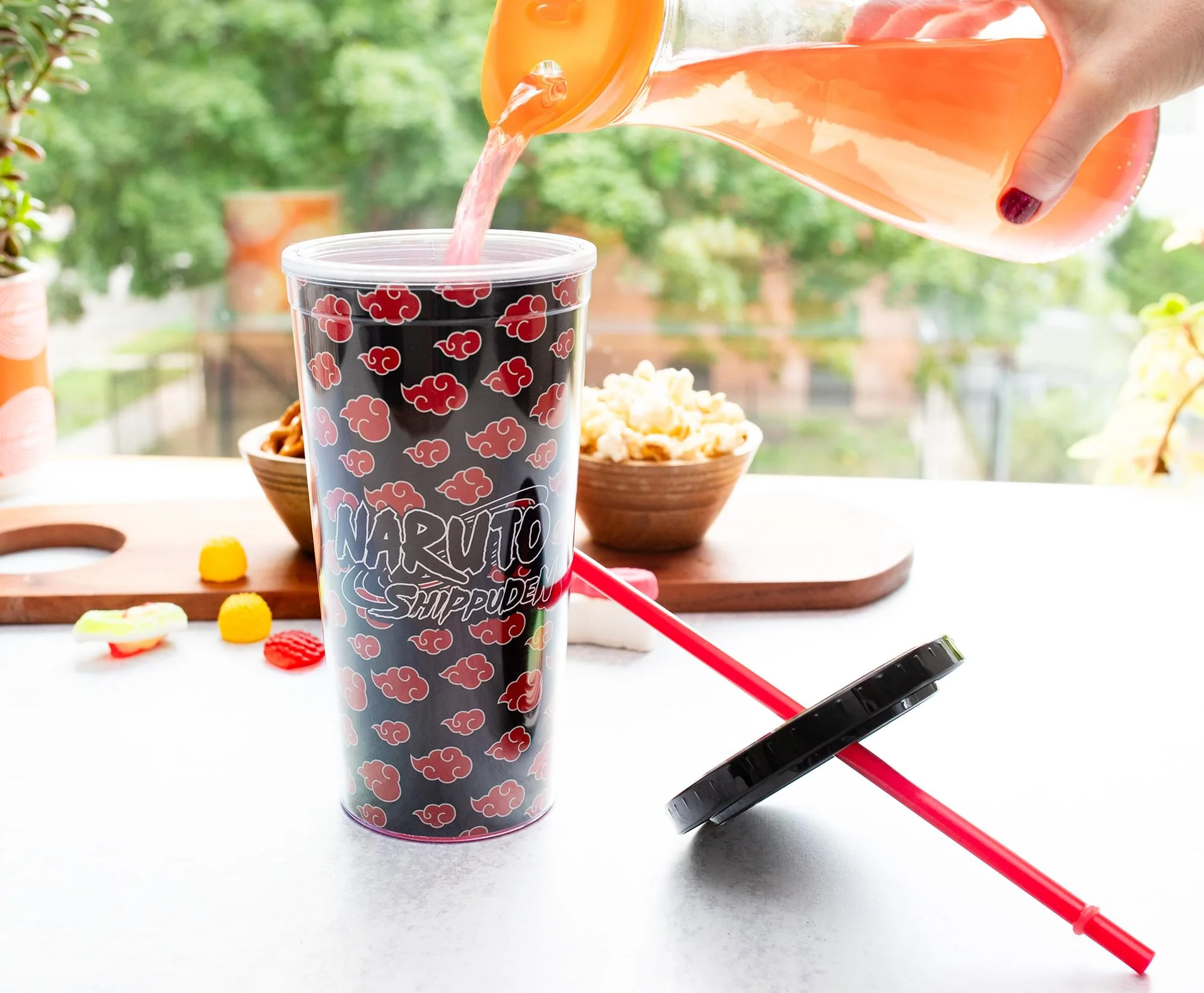 Naruto Shippuden Akatsuki 20-Ounce Carnival Cup With Lid and Straw - Image 7