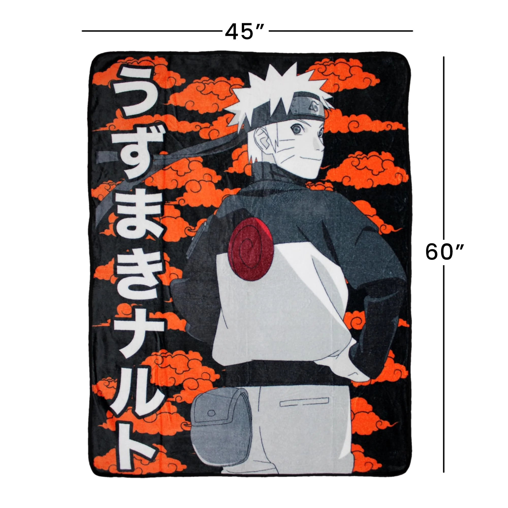 Naruto Shippuden Characters 45 x 60 Inch Fleece Throw Blanket - Image 2
