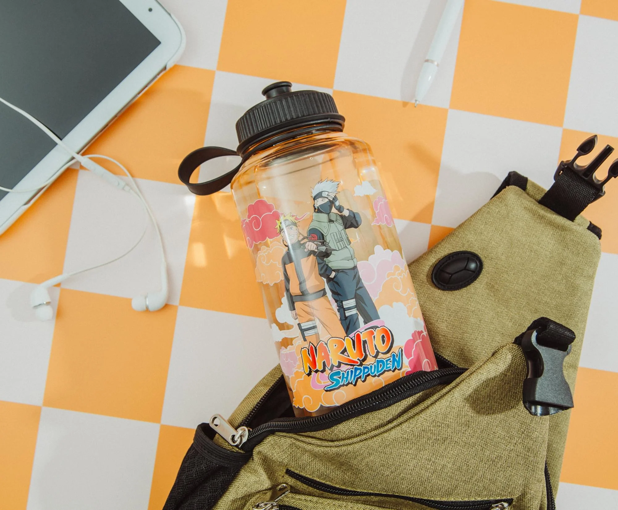 Naruto Shippuden Characters Water Bottle With Push Cap | Holds 32 Ounces - Image 4