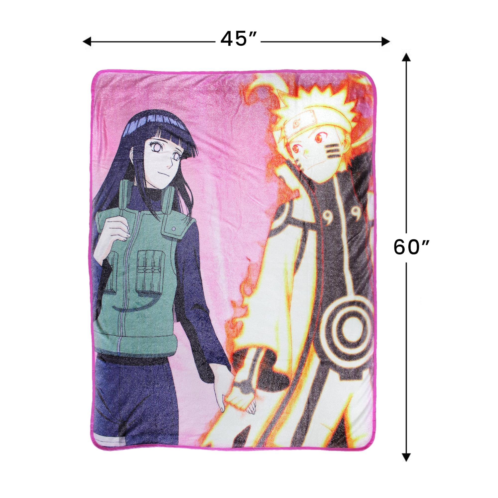Naruto Shippuden Hinata & Naruto Glitter Throw Blanket - Image 2
