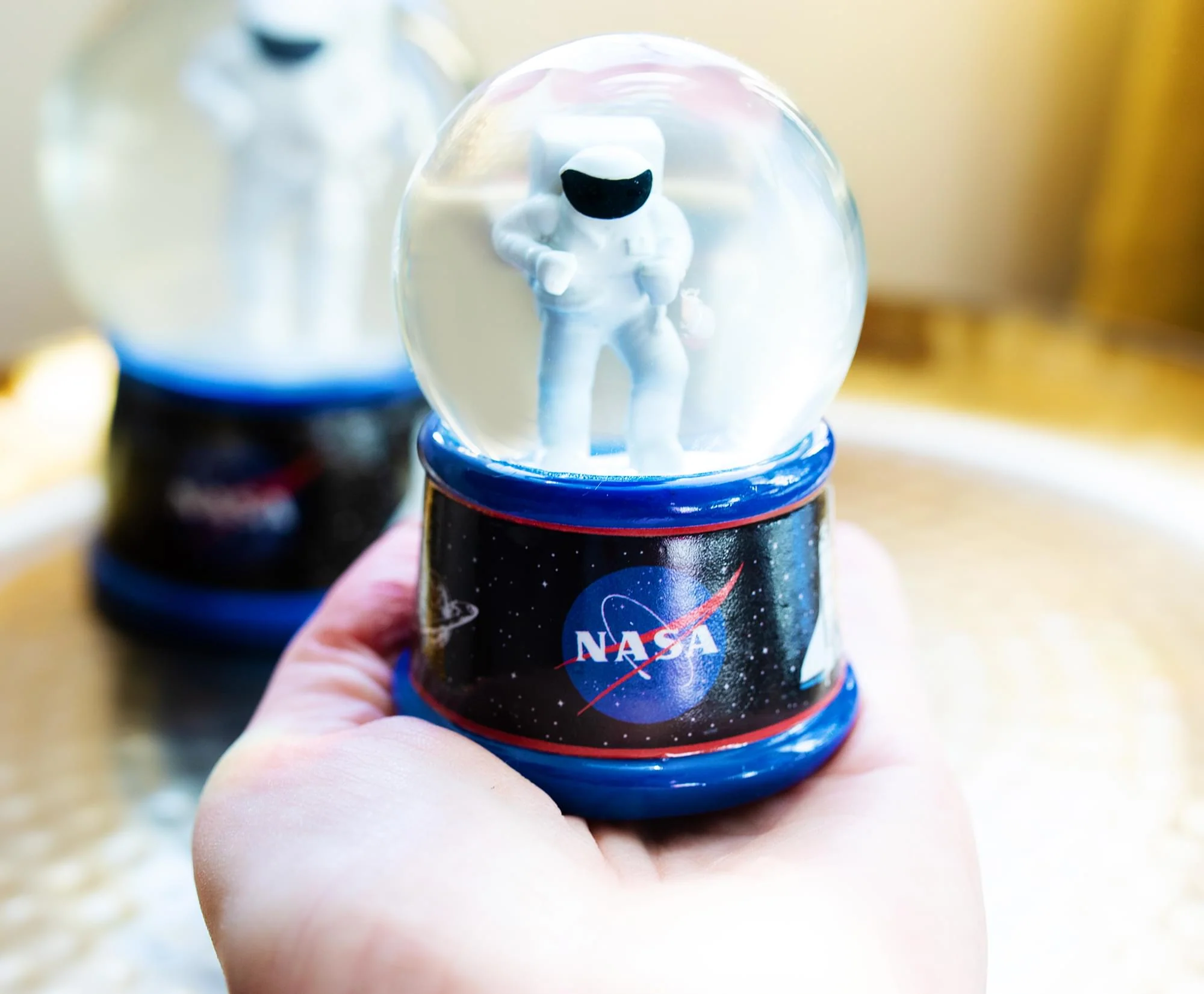 NASA Astronaut Light-Up Mini Snow Globe | 2 Inches Tall - Image 4