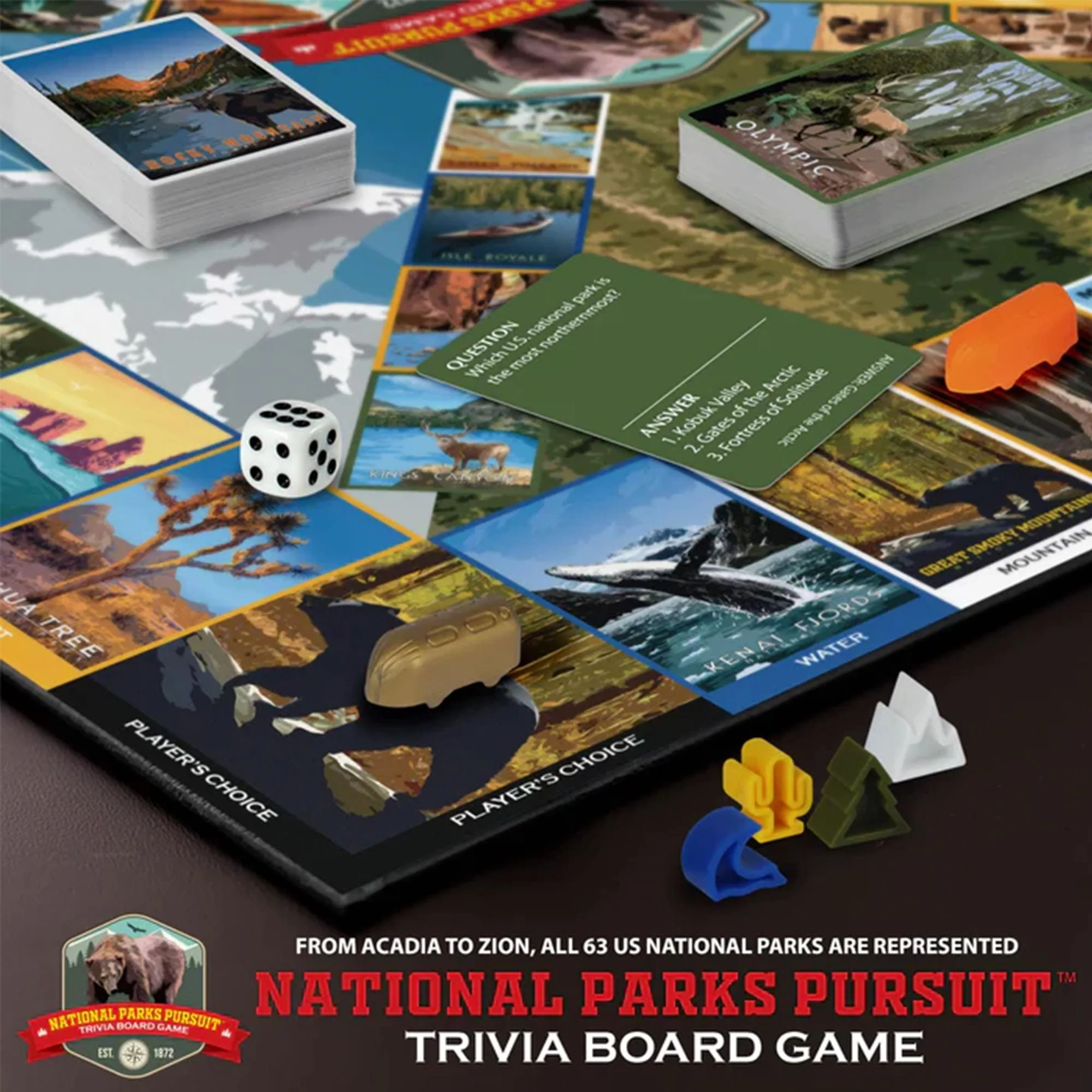 National Parks Pursuit Family Trivia Board Game | 2+ Players - Image 4