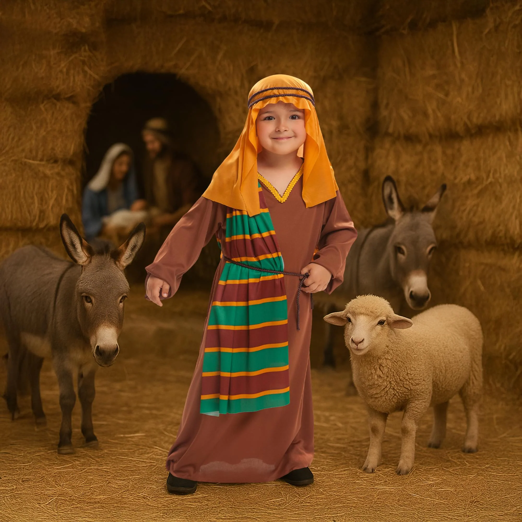 Nativity Scene Boy Villager Toddler Costume - Image 10