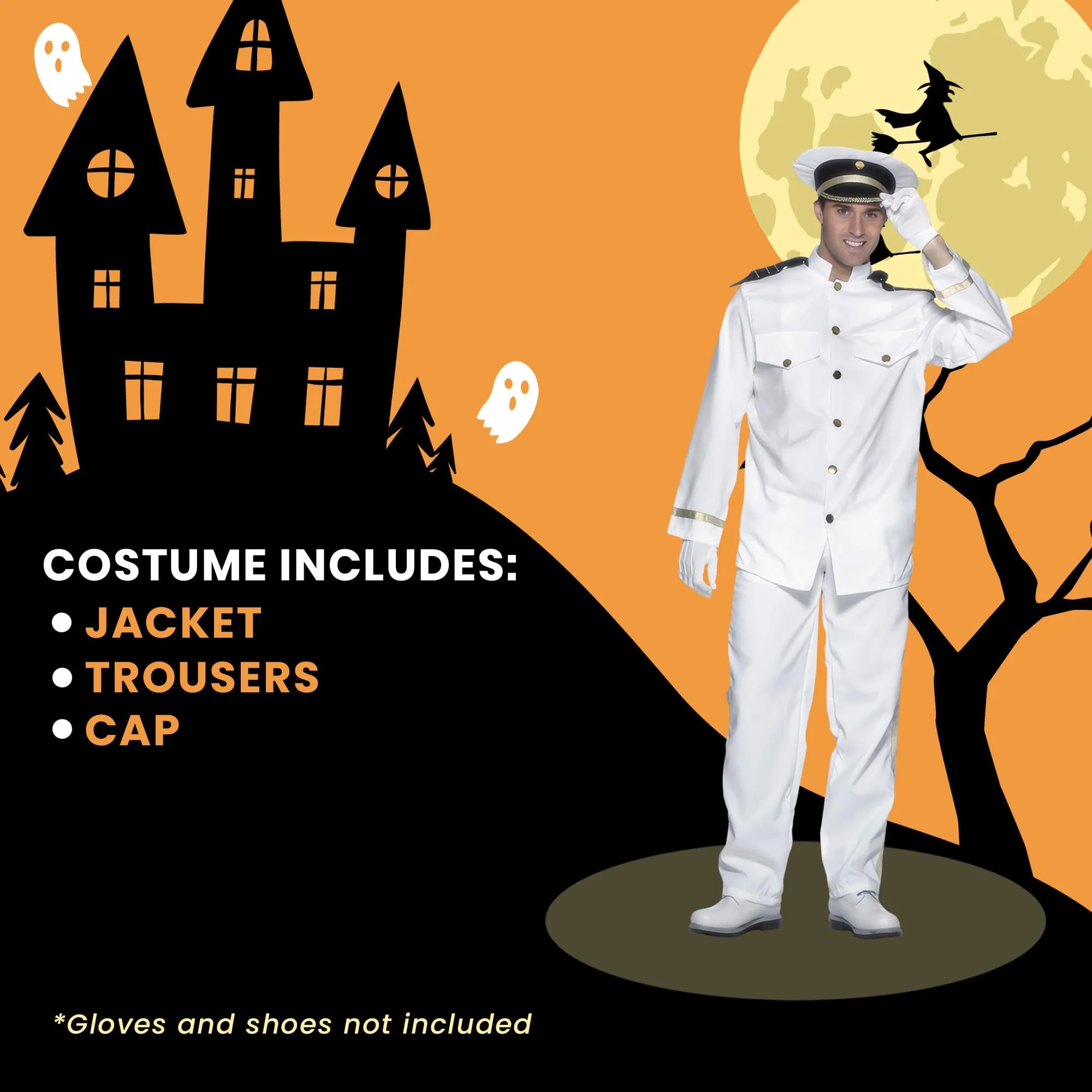 Naval Whites Chest Adult Costume - Image 6