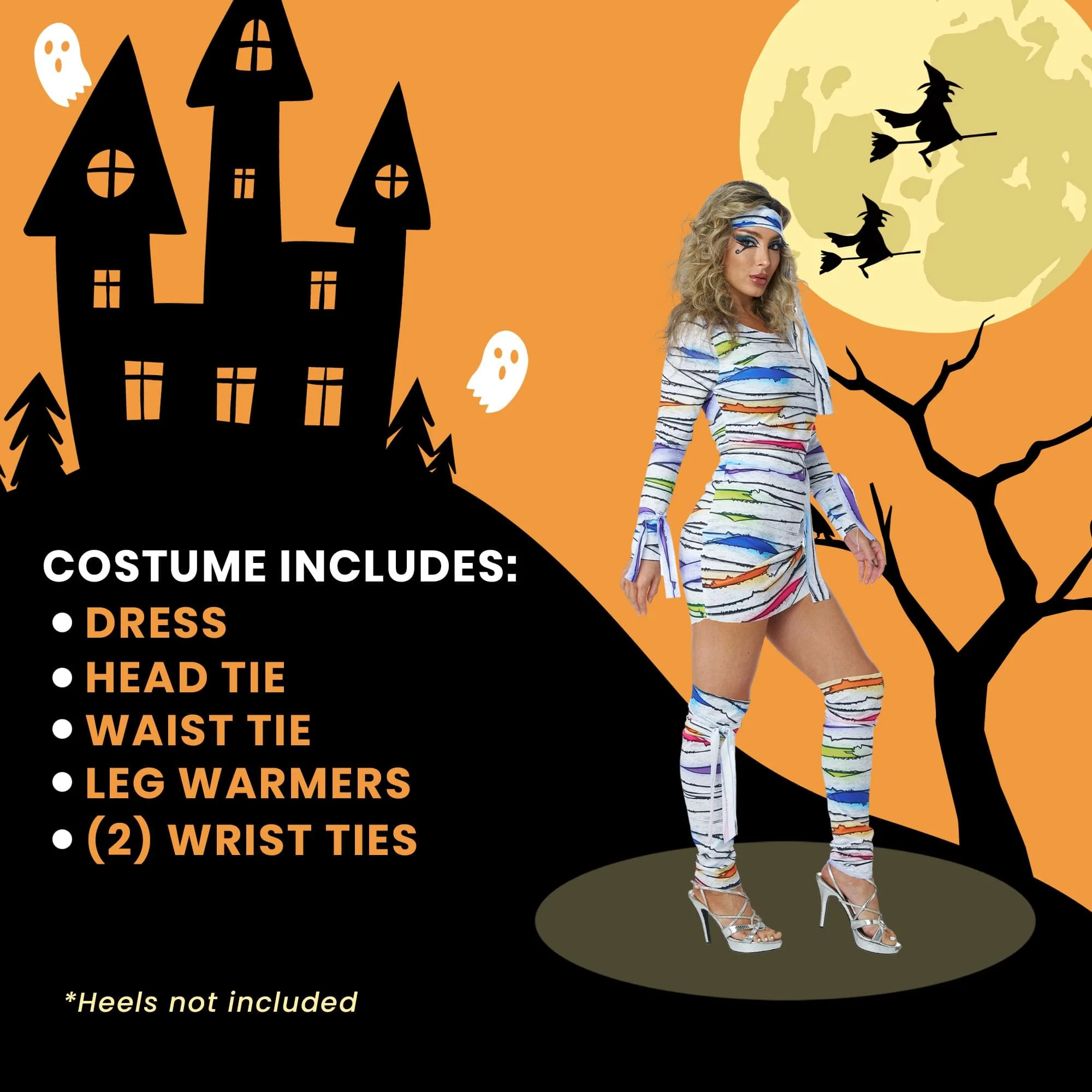 Neon Mummy Adult Costume - Image 29