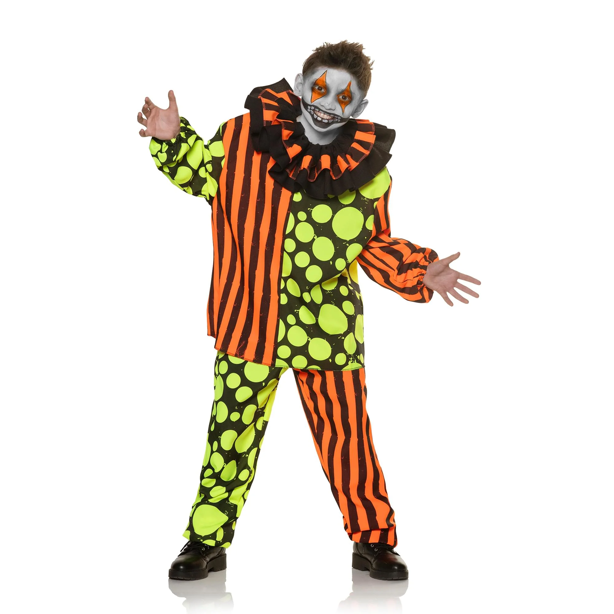 Neon Terror Blacklight Reactive Clown Child Costume - Image 6