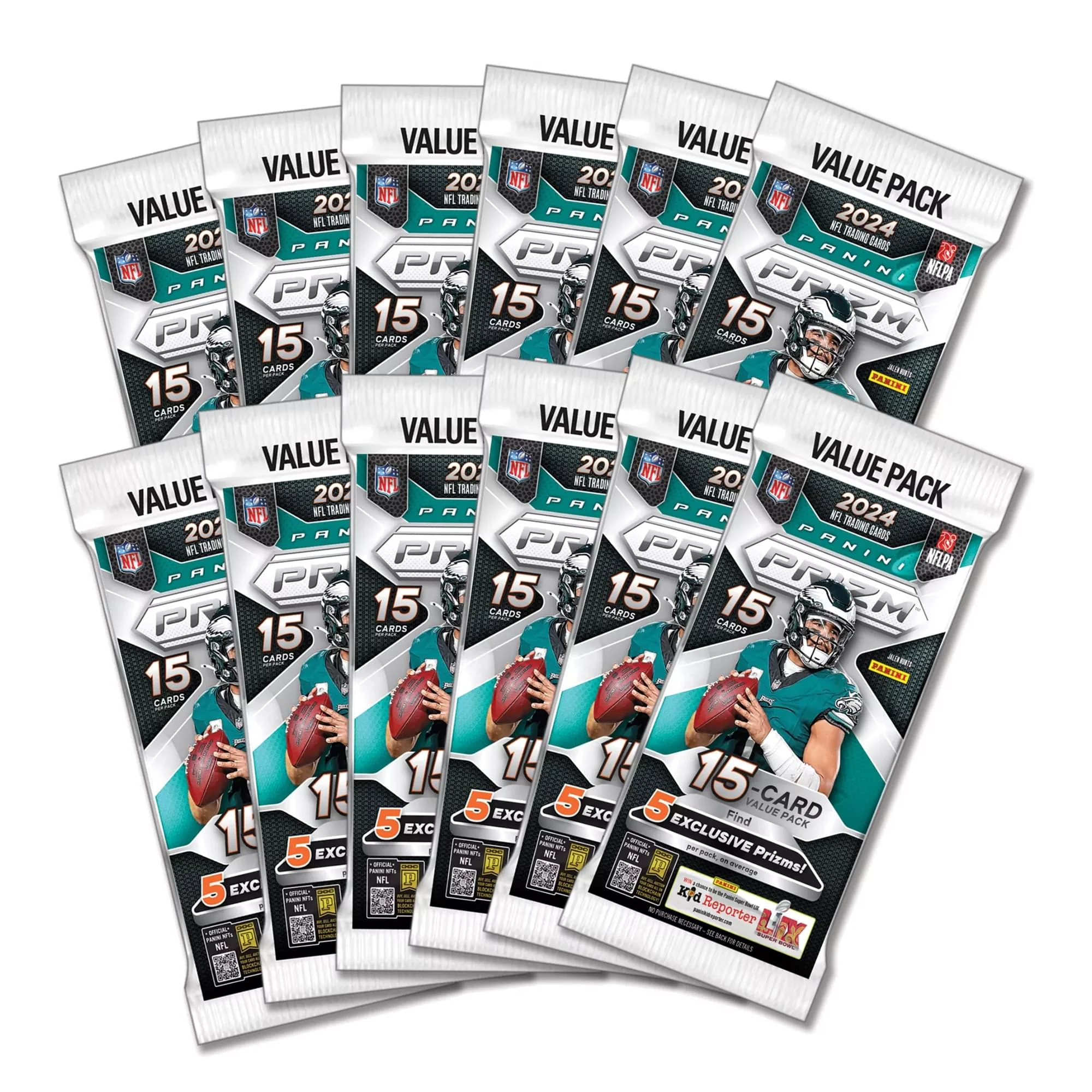NFL 2024 Panini PRIZM Football Trading Card Fat Pack| 12 Packs - Image 2