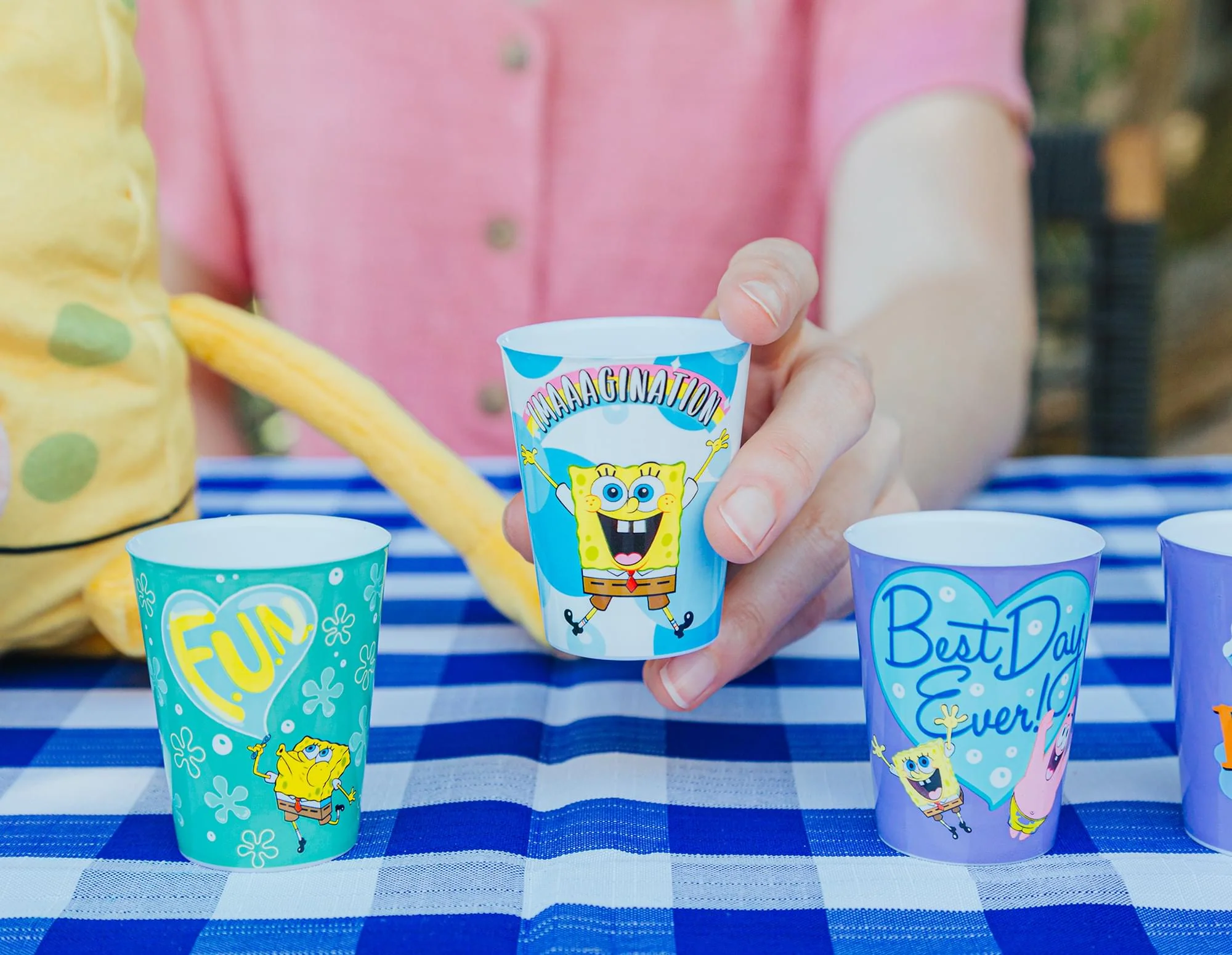 Nickelodeon SpongeBob SquarePants 4-Piece Plastic Mini Cups | Each Hold 2 Ounces - Image 5