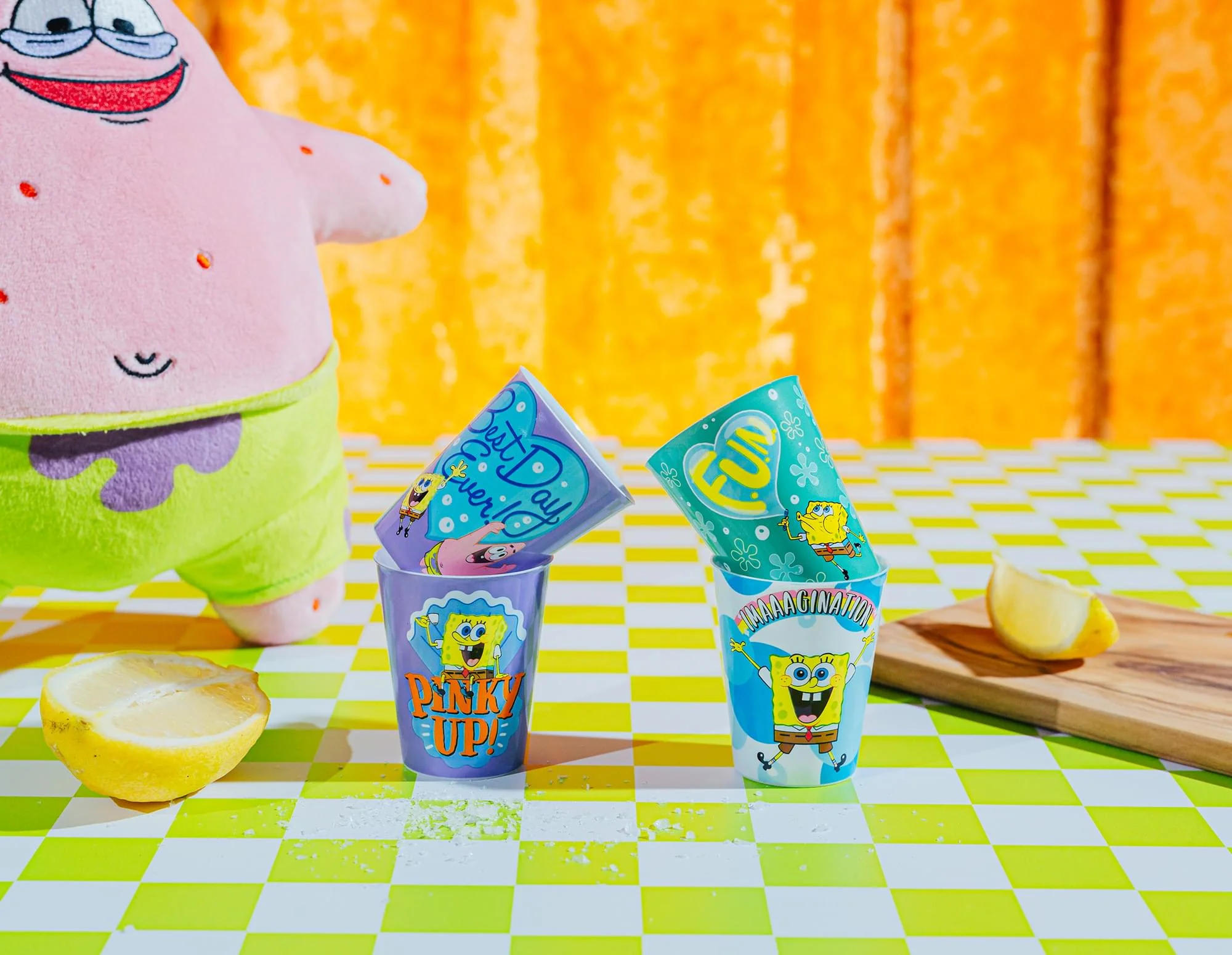 Nickelodeon SpongeBob SquarePants 4-Piece Plastic Mini Cups | Each Hold 2 Ounces - Image 8
