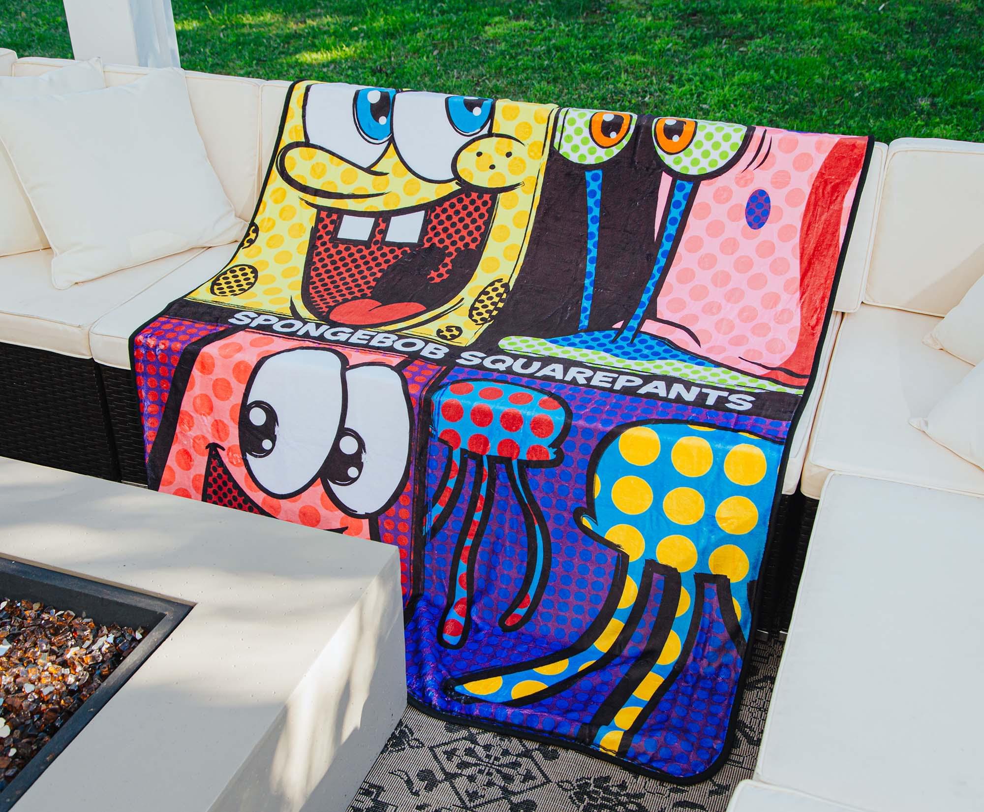 Nickelodeon SpongeBob SquarePants Character Grid Fleece Throw Blanket | 45 x 60 Inches - Image 7