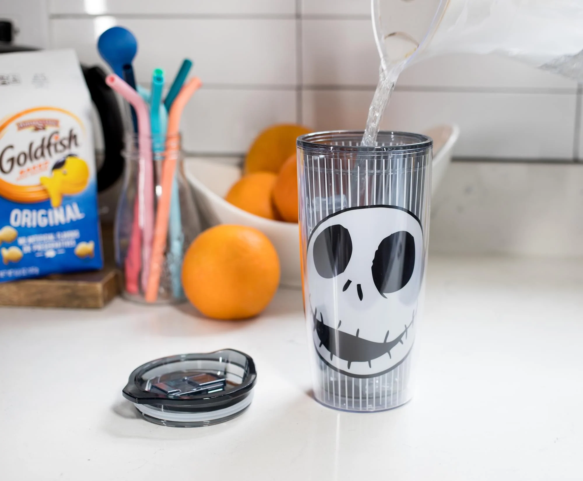 Disney Nightmare Before Christmas Jack Skull Plastic Travel Tumbler | 20 Ounces - Image 4