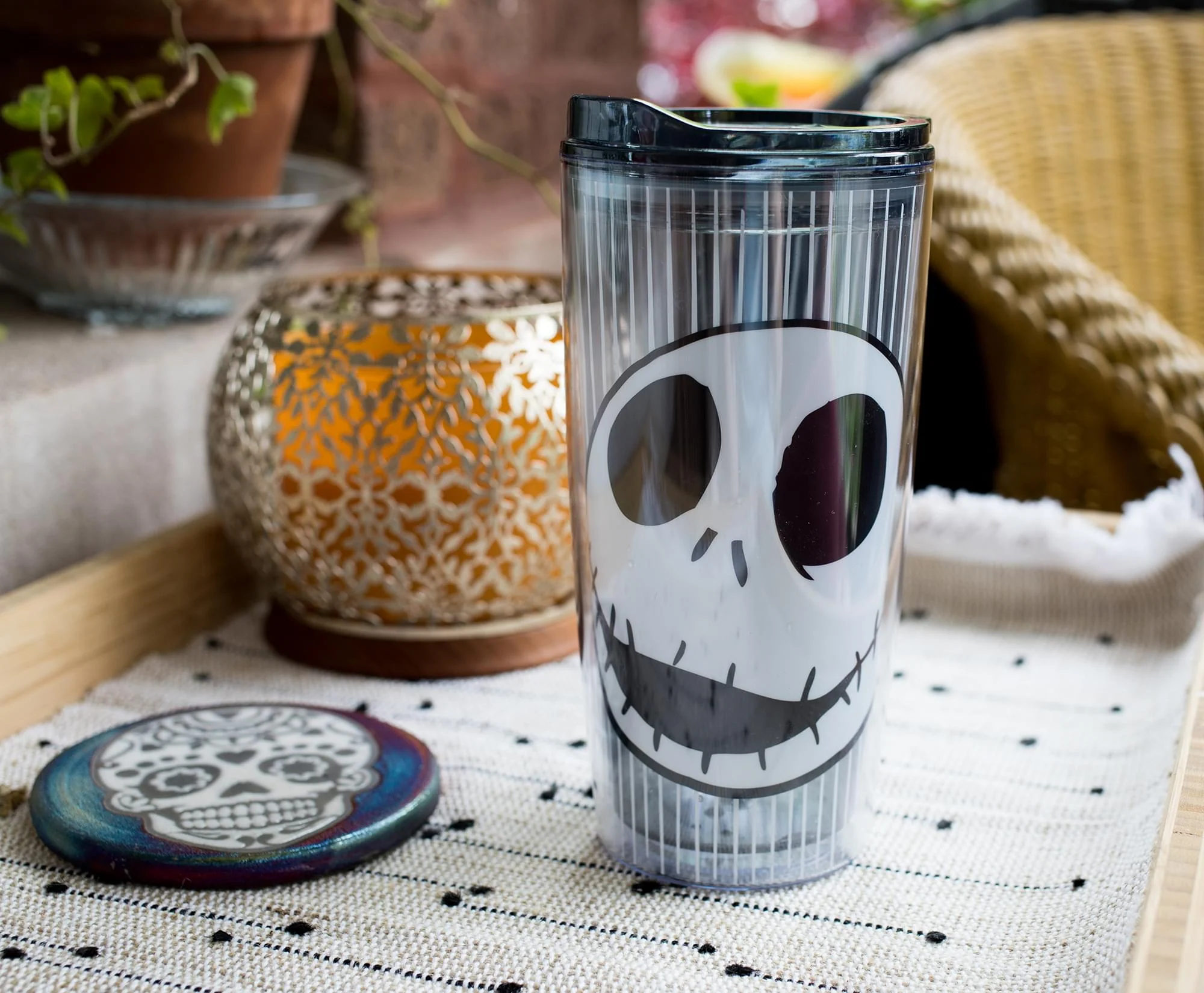 Disney Nightmare Before Christmas Jack Skull Plastic Travel Tumbler | 20 Ounces - Image 5