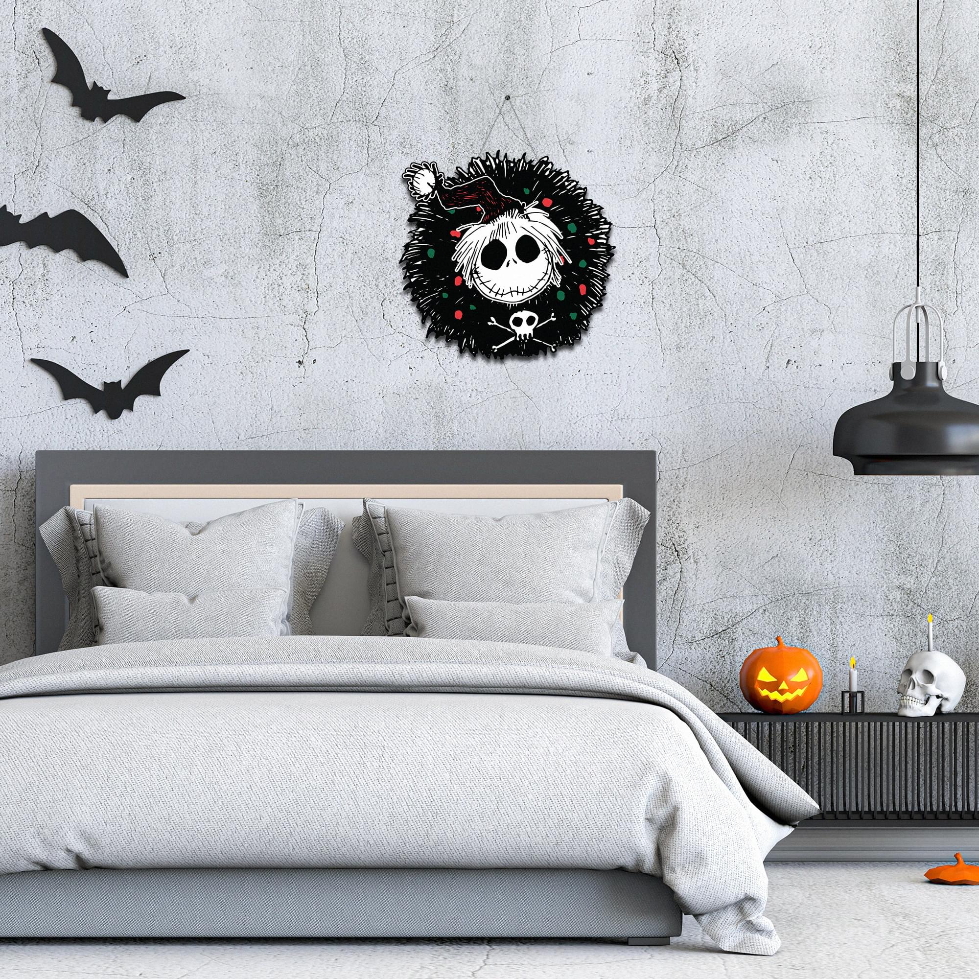 Nightmare Before Christmas Jack Wreath Hanging MDF Wall Art - Image 3