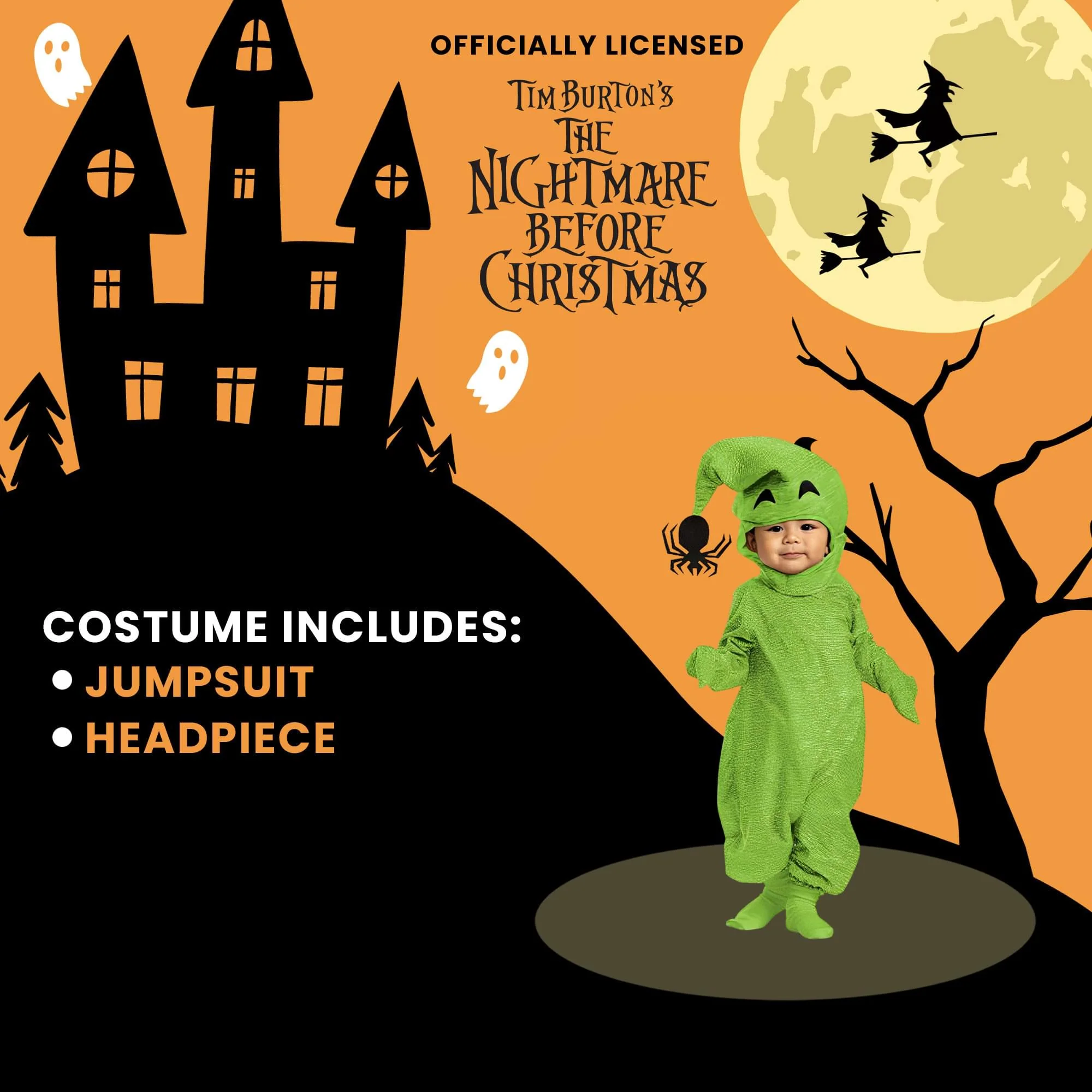 Nightmare Before Christmas Oogie Boogie Green Posh Infant Costume - Image 5